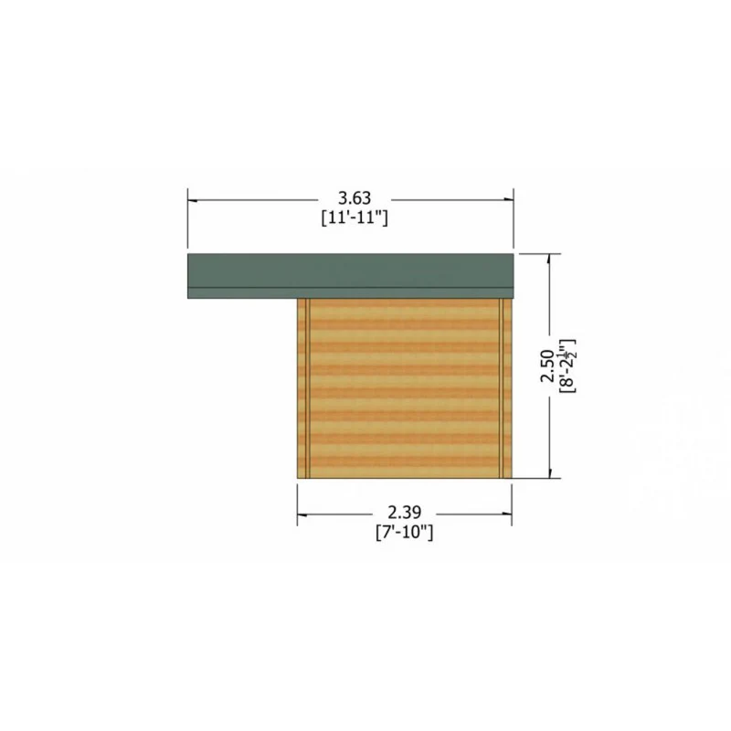 Shire Glenmore 9' 9" x 7' 10" Apex Log Cabin - Premium 34mm Cladding Tongue & Groove - Image 8