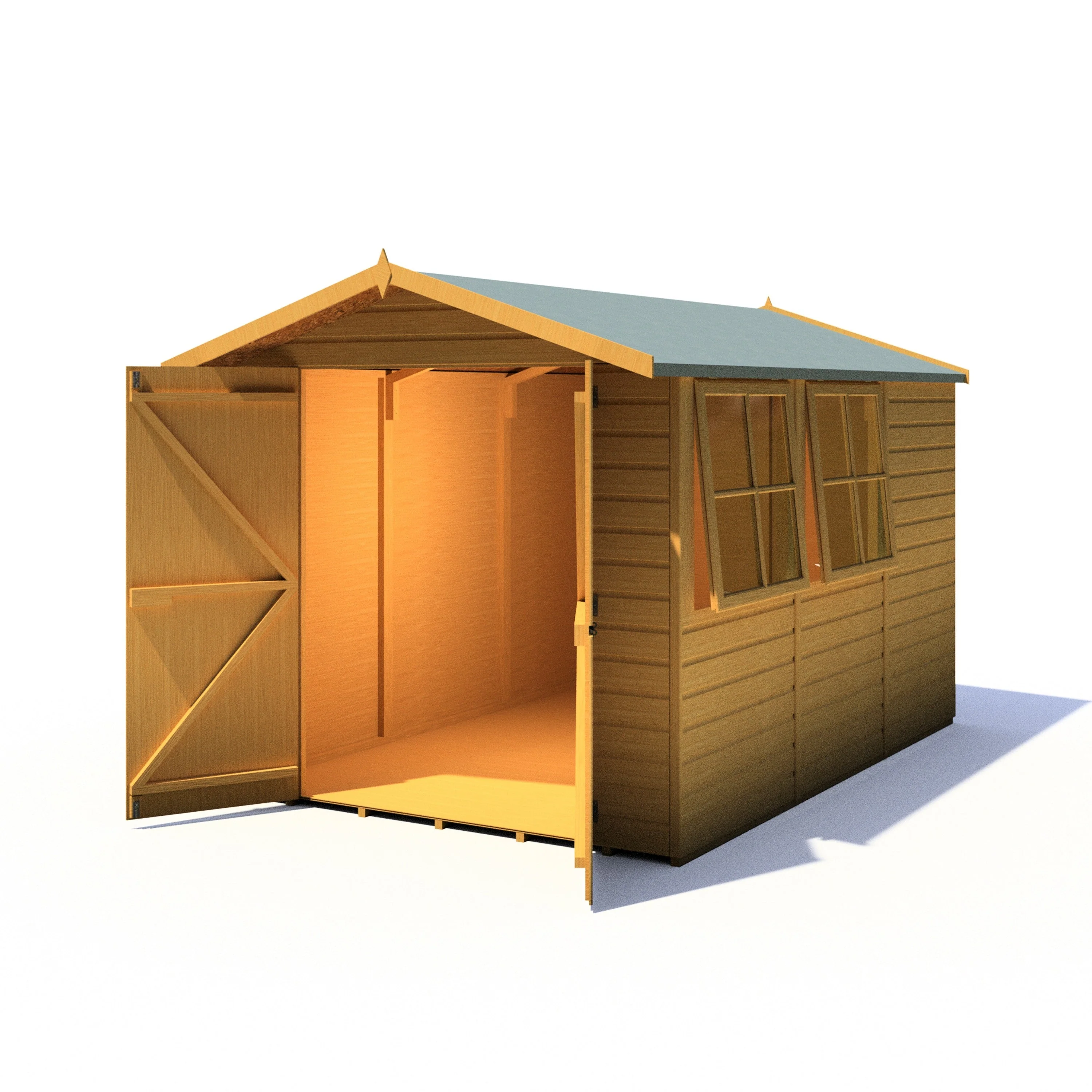 Shire Guernsey 7' x 10' 11" Apex Shed - Premium Dip Treated Shiplap - Image 8