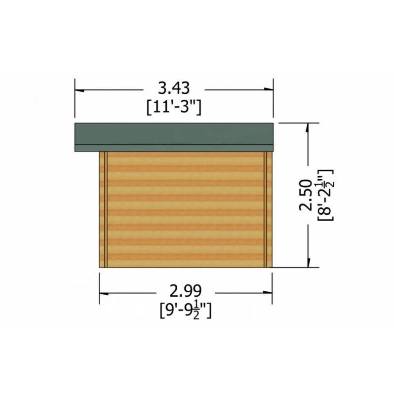 Shire Hale 11' 9" x 9' 9" Apex Log Cabin - Premium 70mm Cladding Tongue & Groove - Image 9
