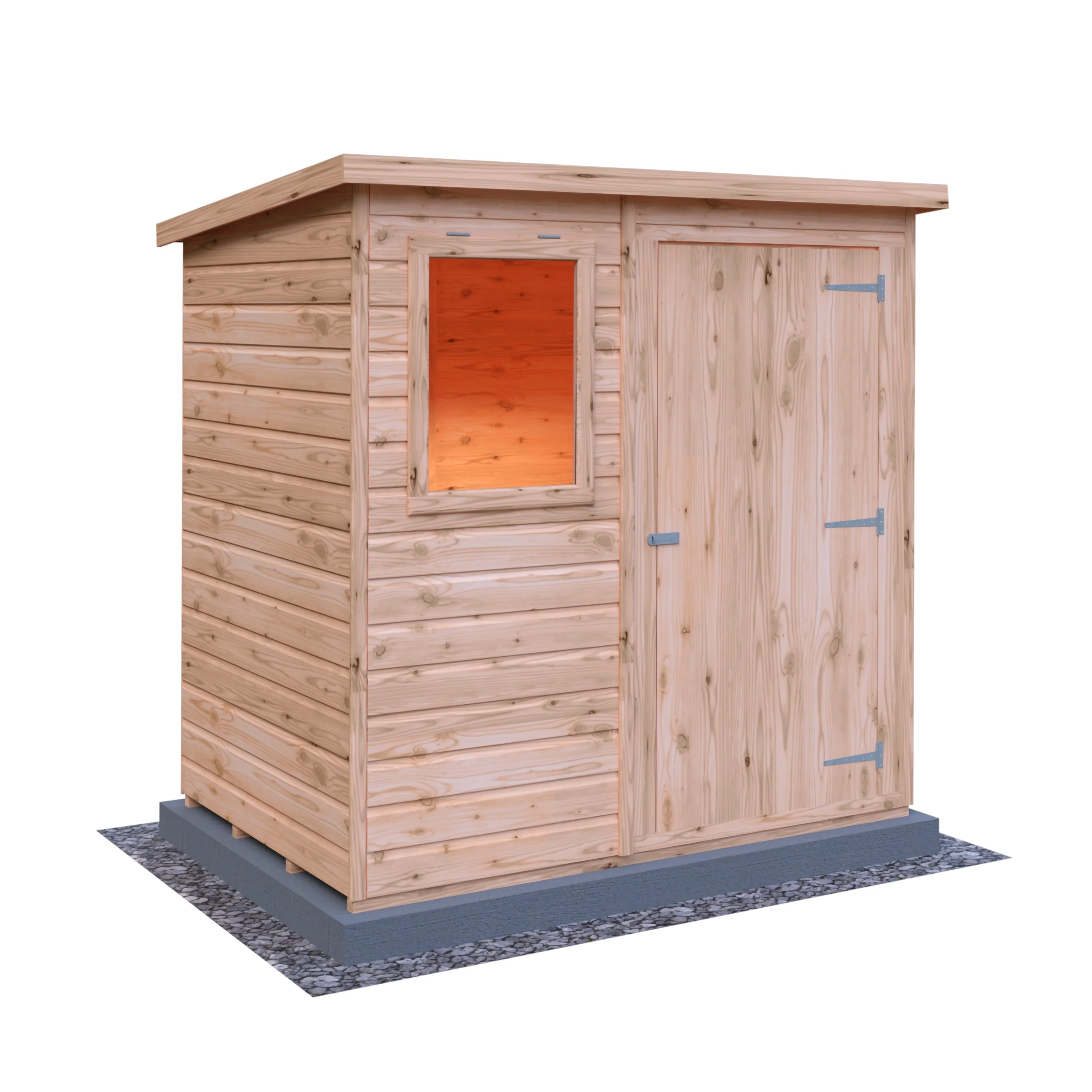 Hampshire 3' 8" x 5' 11" Pent Shed - Premium Dip Treated Shiplap - Image 7