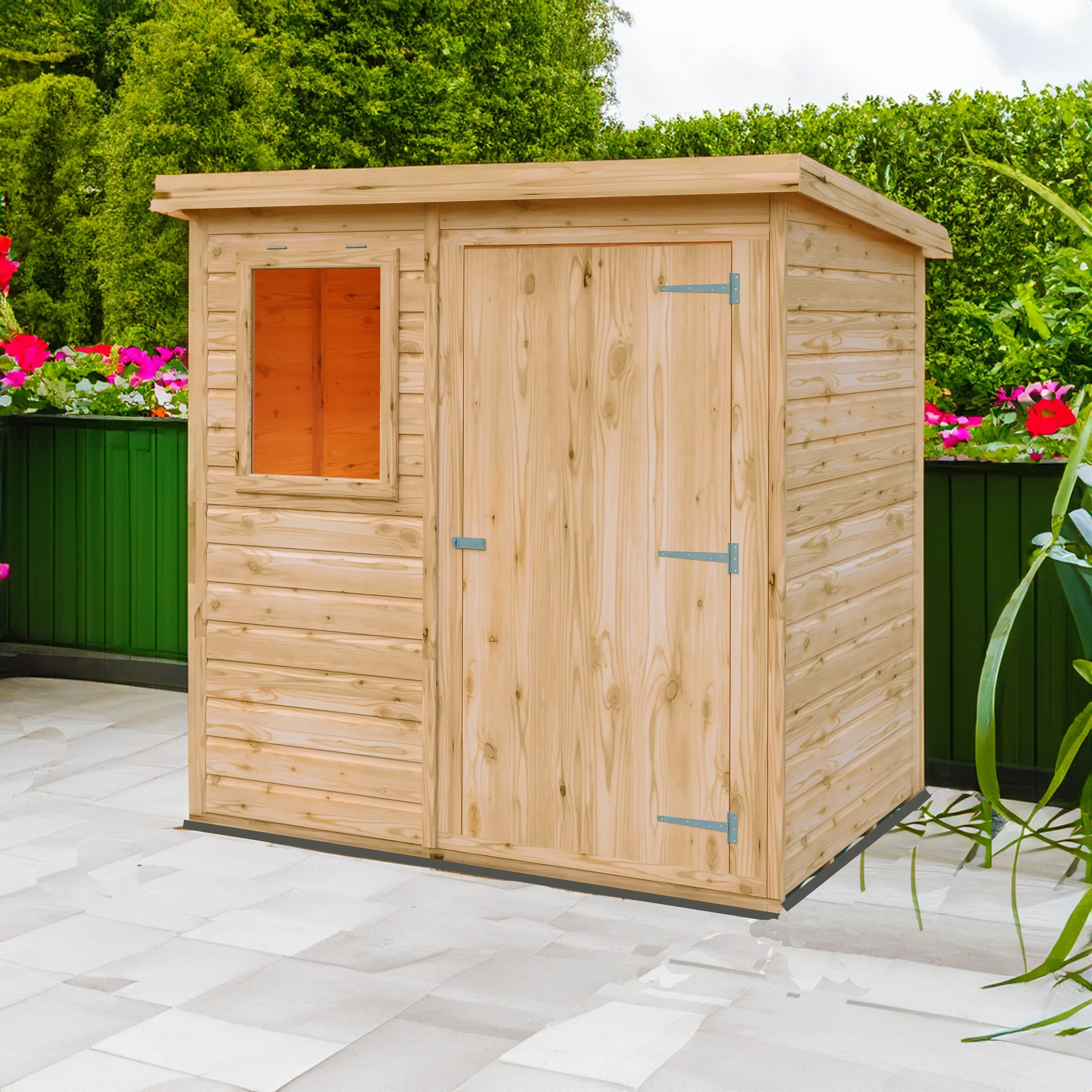 Hampshire 3' 8" x 5' 11" Pent Shed - Premium Dip Treated Shiplap - Image 8