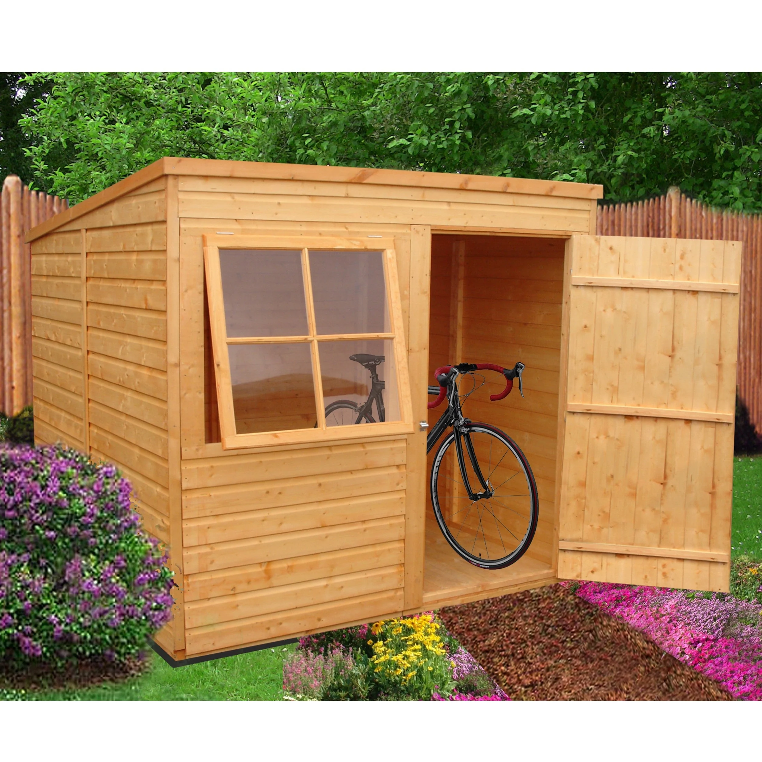 Hampshire 6' 3" x 6' 8" Pent Shed - Premium Dip Treated Shiplap - Image 2