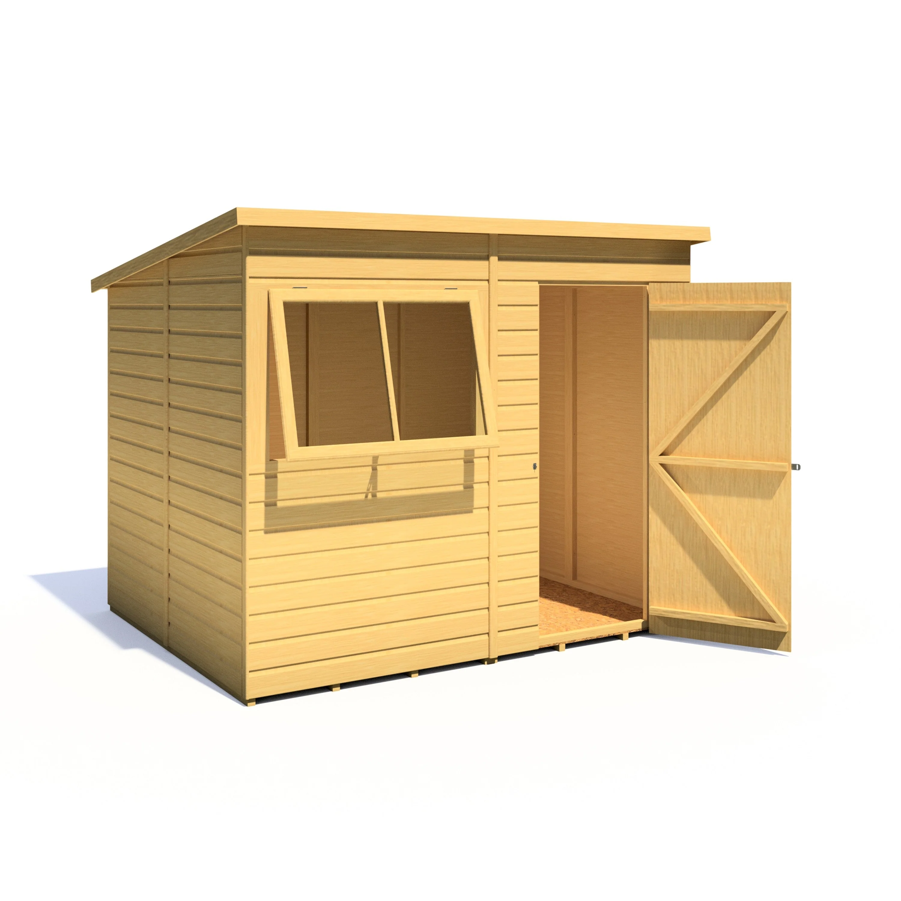 Hampshire 5' 9" x 7' 10" Pent Shed - Premium Dip Treated Shiplap - Image 2