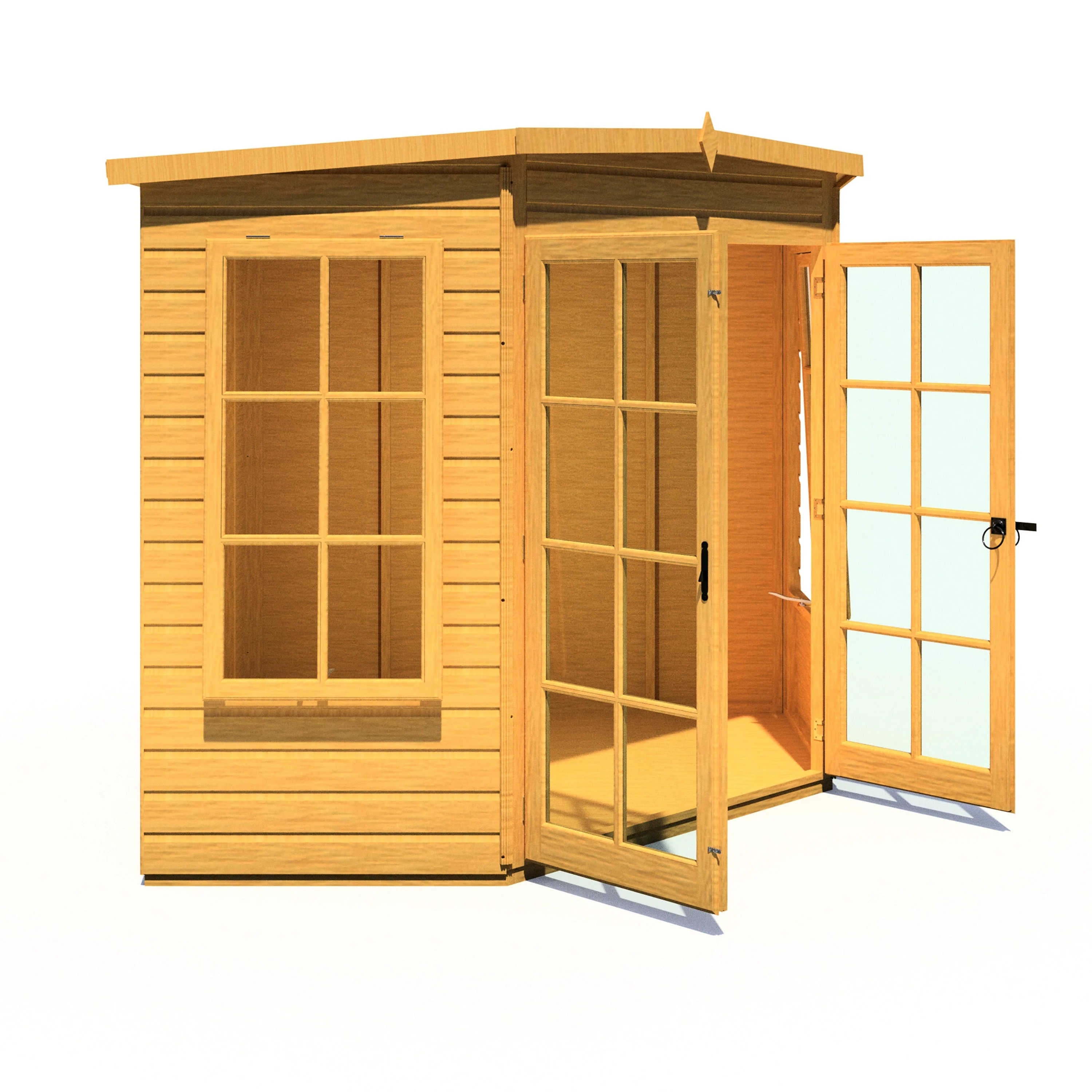 Hampton 6' 6" x 7' 4" Flat Summerhouse - Premium Dip Treated Shiplap - Image 7