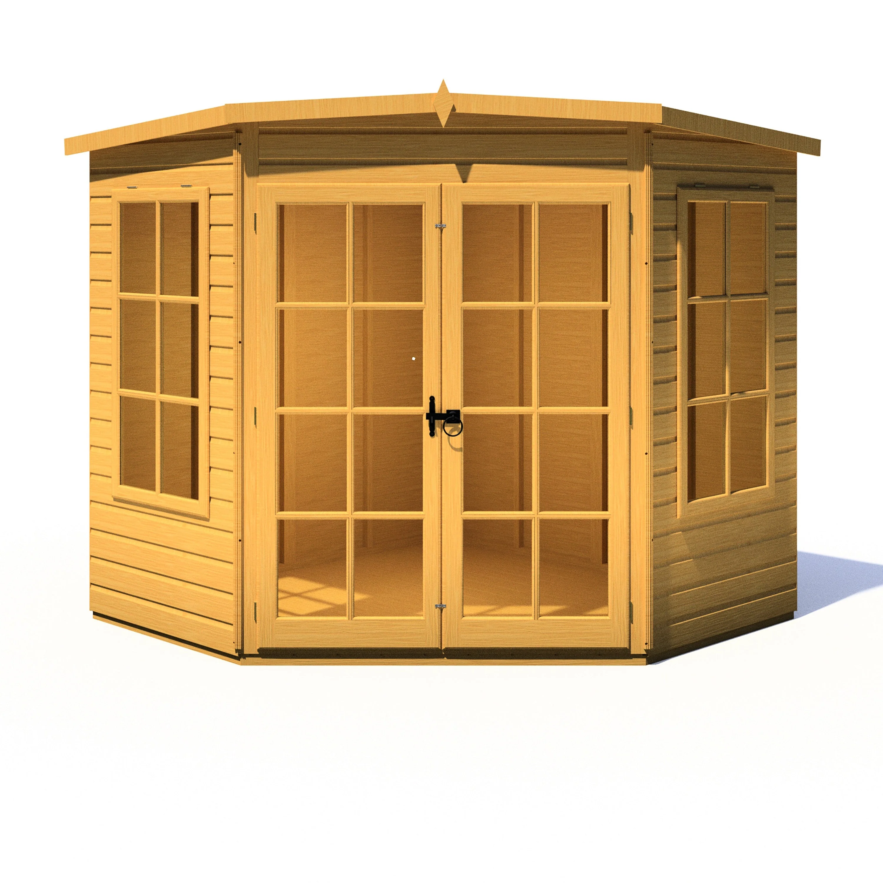 Hampton 6' 6" x 7' 4" Flat Summerhouse - Premium Dip Treated Shiplap - Image 9