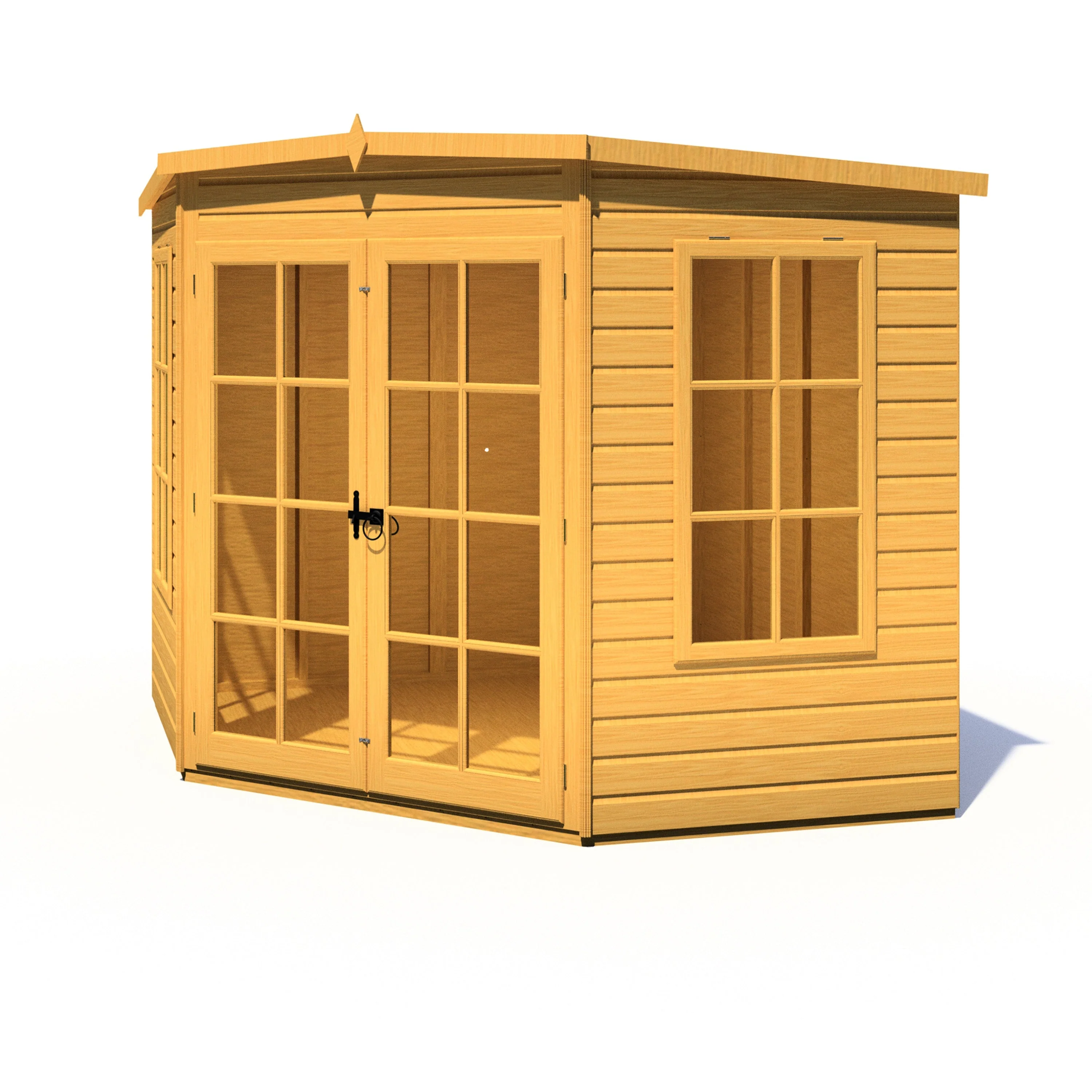 Hampton 7' 1" x 7' 4" Flat Summerhouse - Premium Dip Treated Shiplap - Image 10
