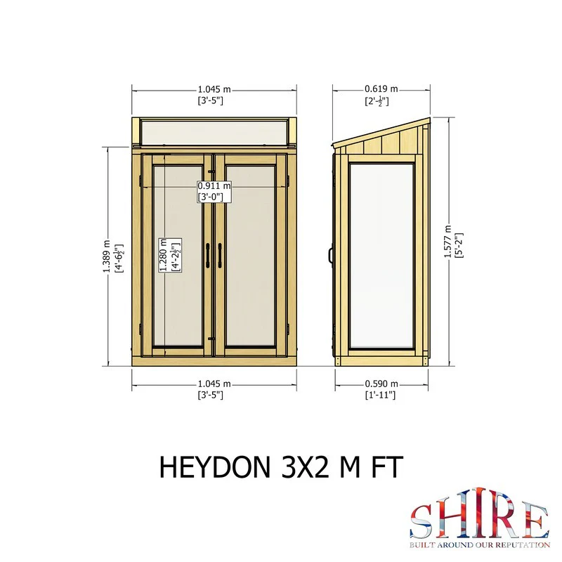 Shire Heydon 1' 8" x 3' 5" Pent Greenhouse - Classic Coated - Image 9