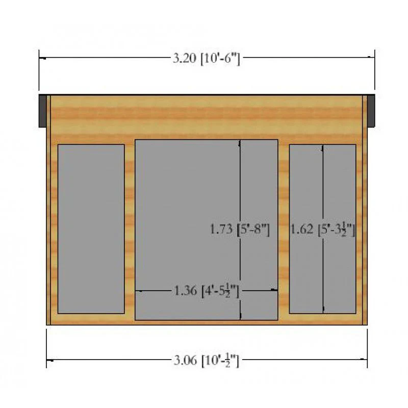 Shire Highclere 10' 5" x 9' 10" Pent Summerhouse - Premium Dip Treated Shiplap - Image 2