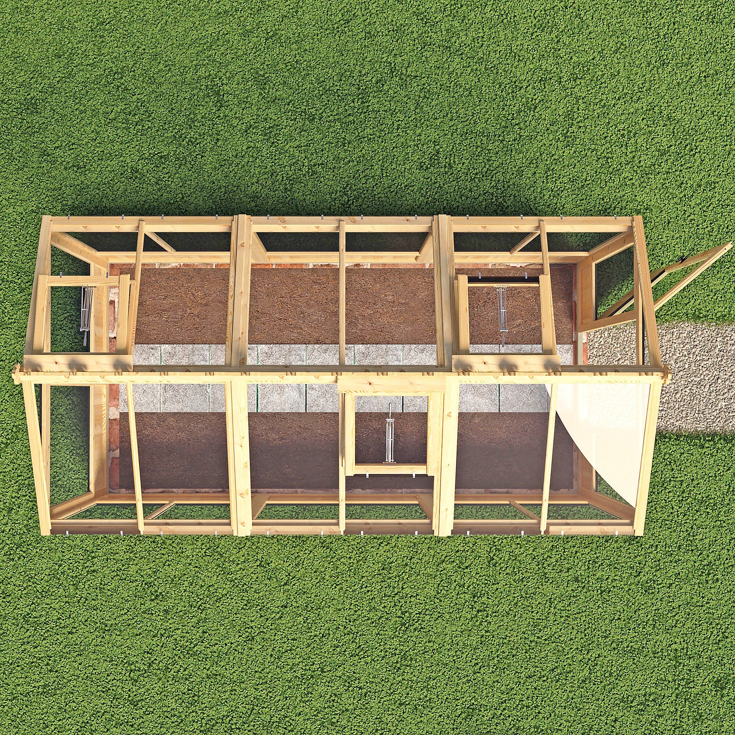 Shire Holkham 11' 8" x 6' 2" Apex Greenhouse - Premium Coated - Image 10