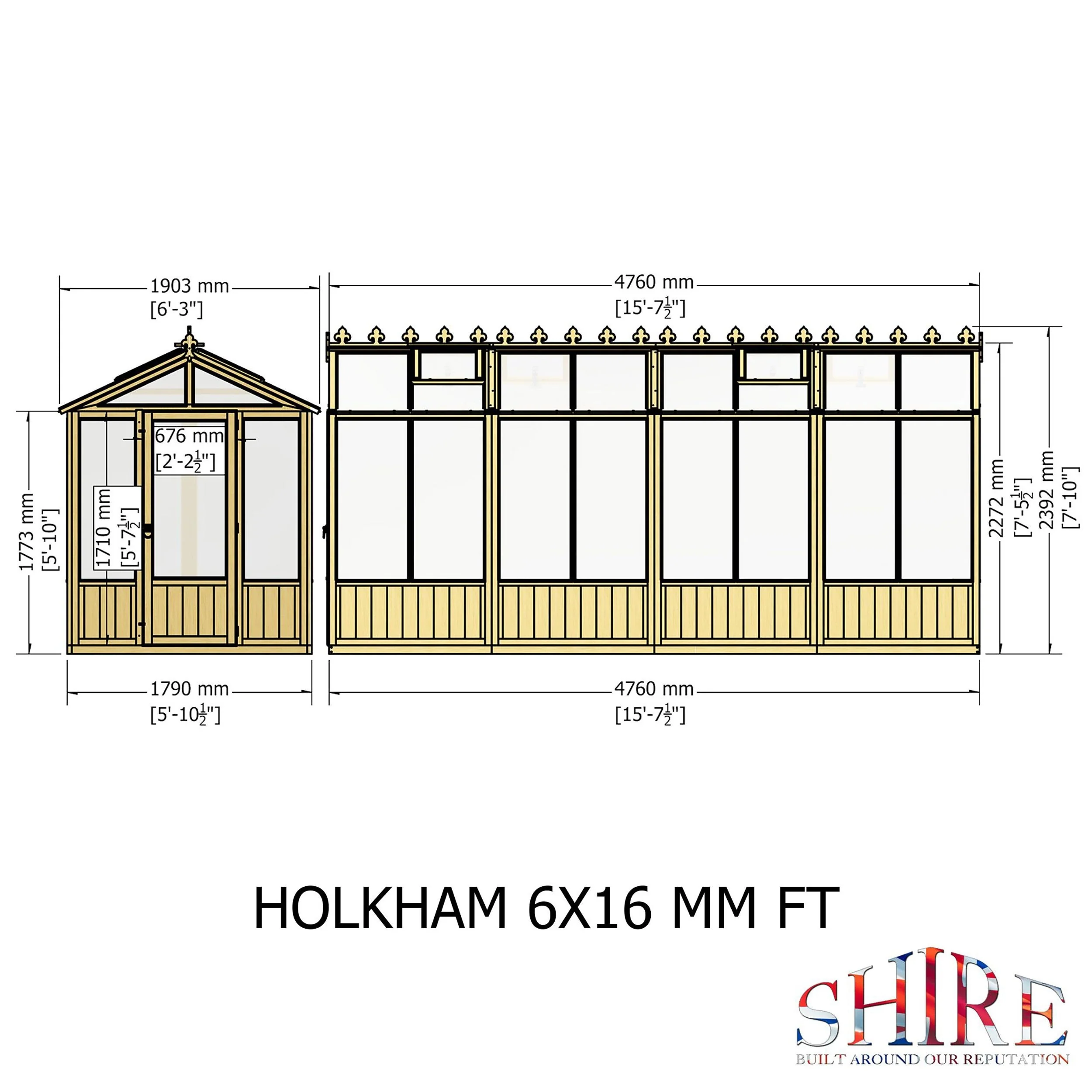 Shire Holkham 15' 7" x 6' 2" Apex Greenhouse - Premium Coated - Image 14