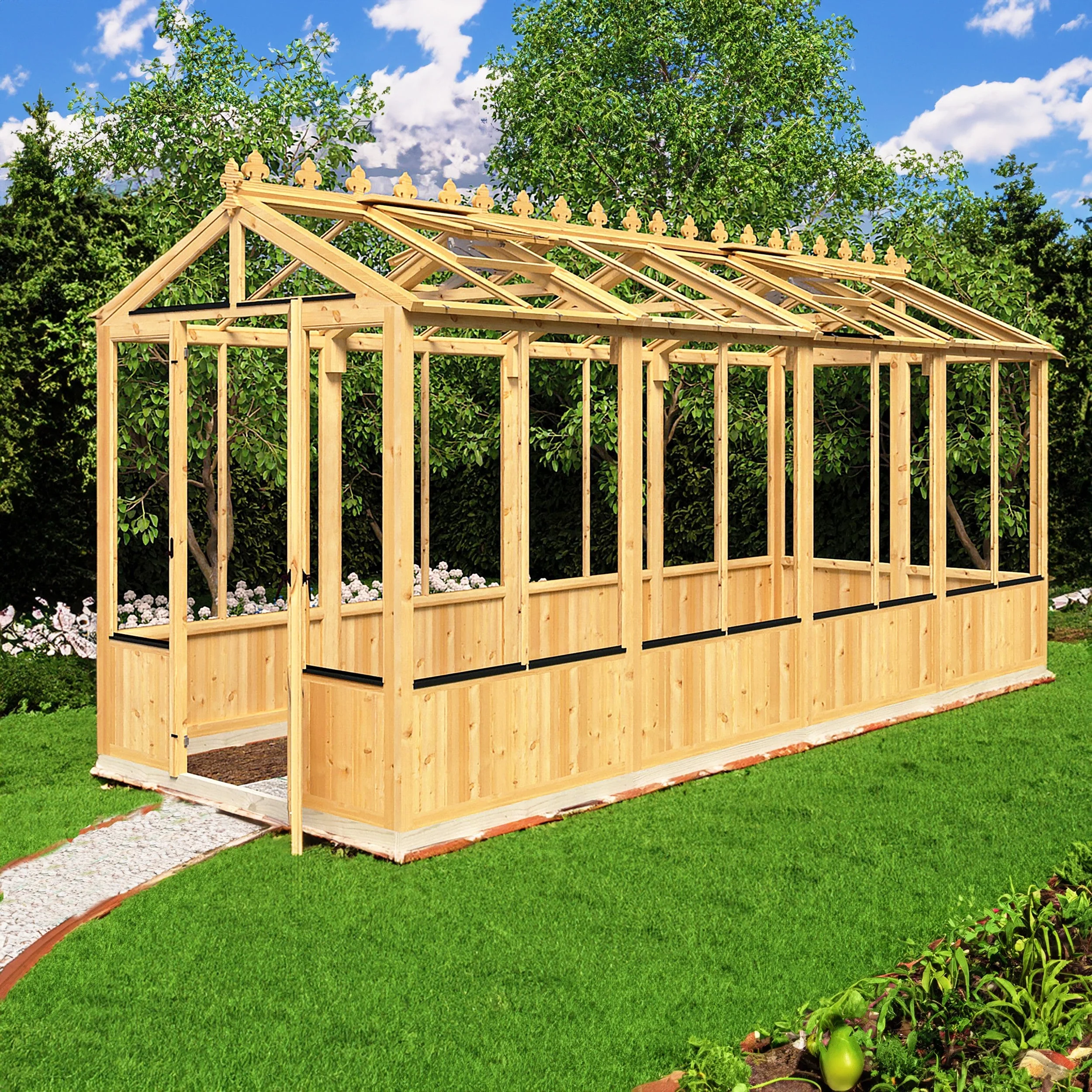 Shire Holkham 15' 7" x 6' 2" Apex Greenhouse - Premium Coated - Image 2
