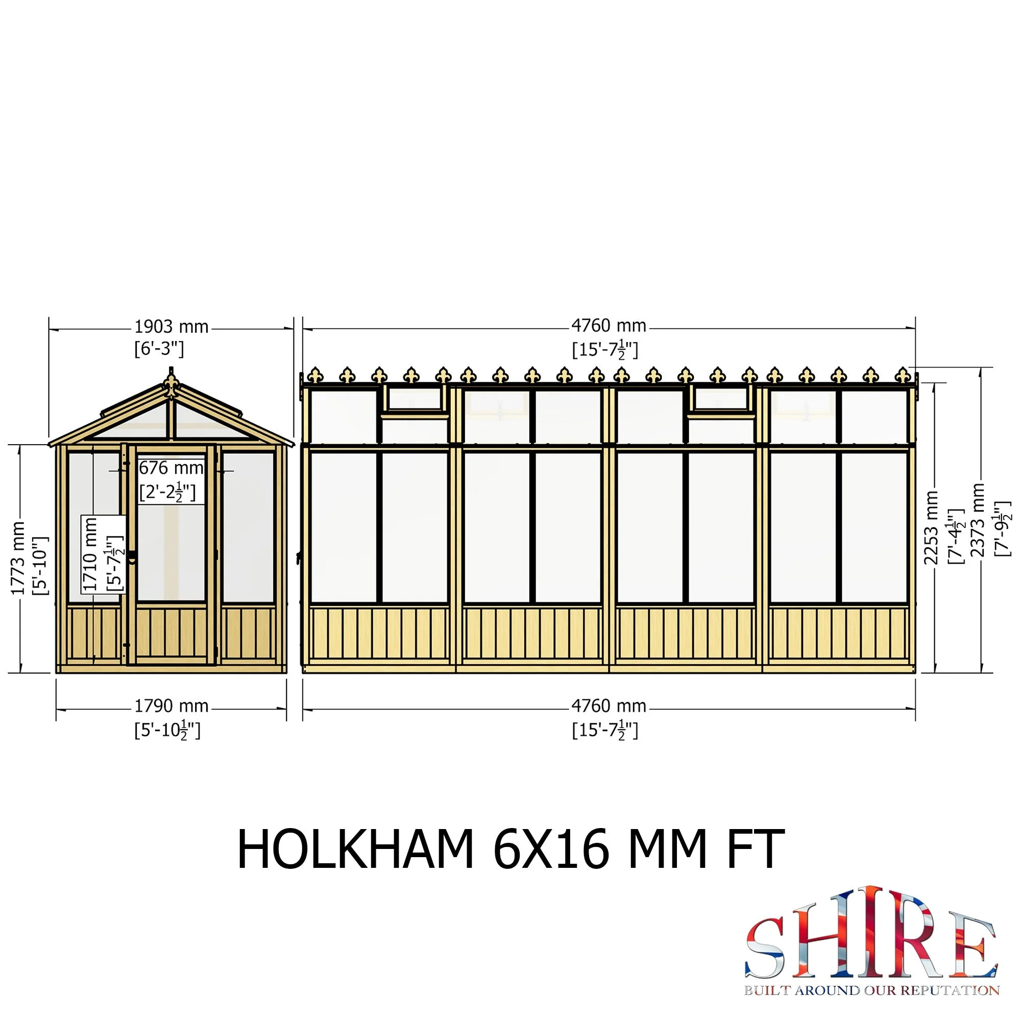 Shire Holkham 15' 7" x 6' 2" Apex Greenhouse - Premium Coated - Image 5