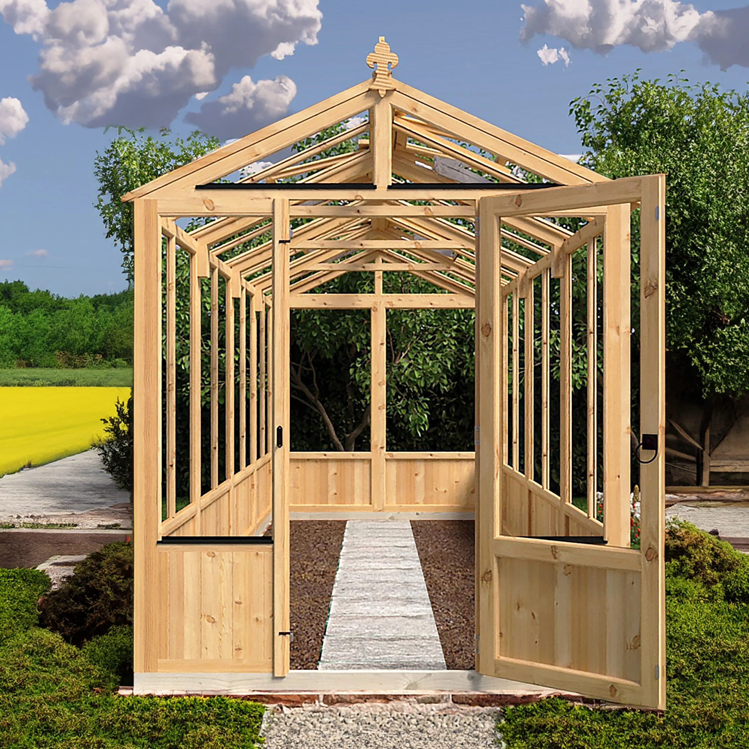 Shire Holkham 15' 7" x 6' 2" Apex Greenhouse - Premium Coated - Image 8