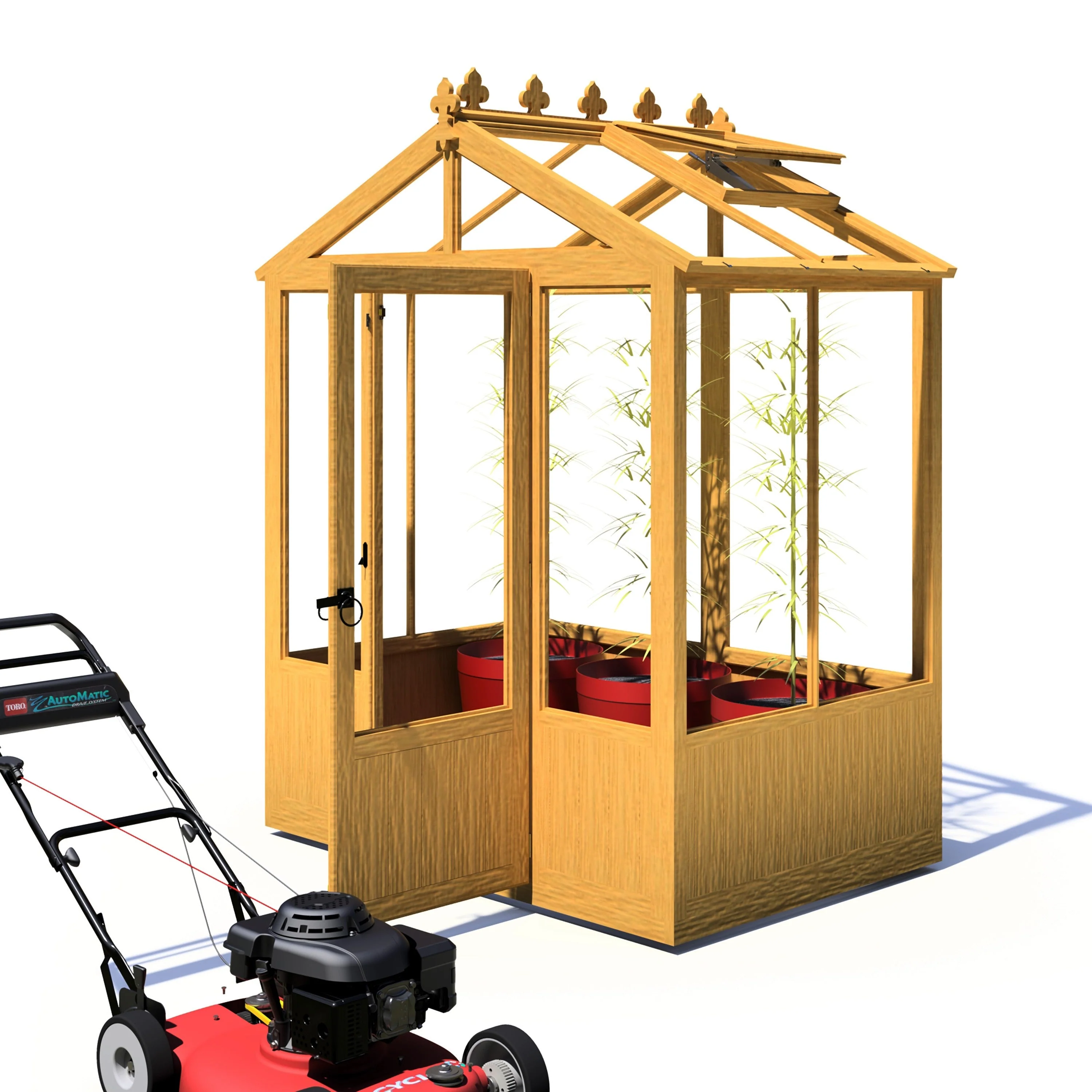 Shire Holkham 3' 8" x 5' 10" Apex Greenhouse - Classic Coated - Image 8