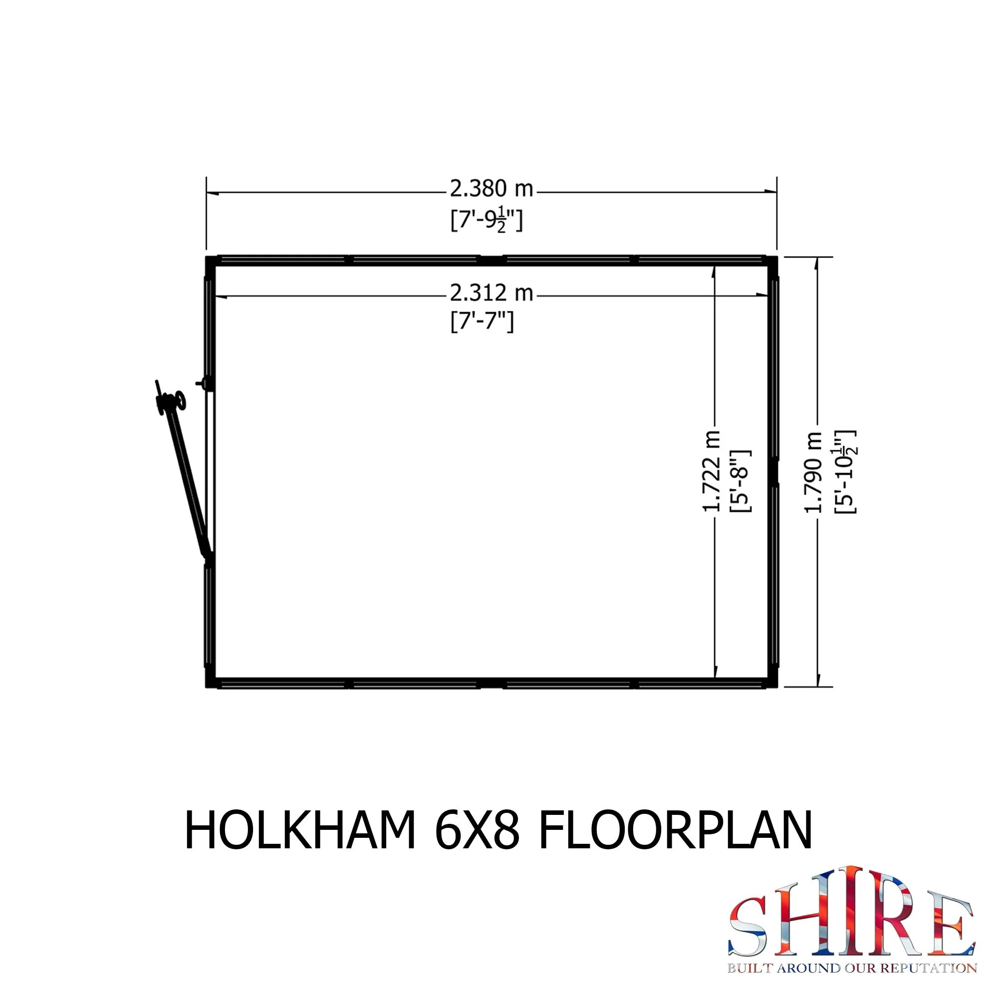 Shire Holkham 7' 7" x 5' 10" Apex Greenhouse - Premium Coated - Image 4
