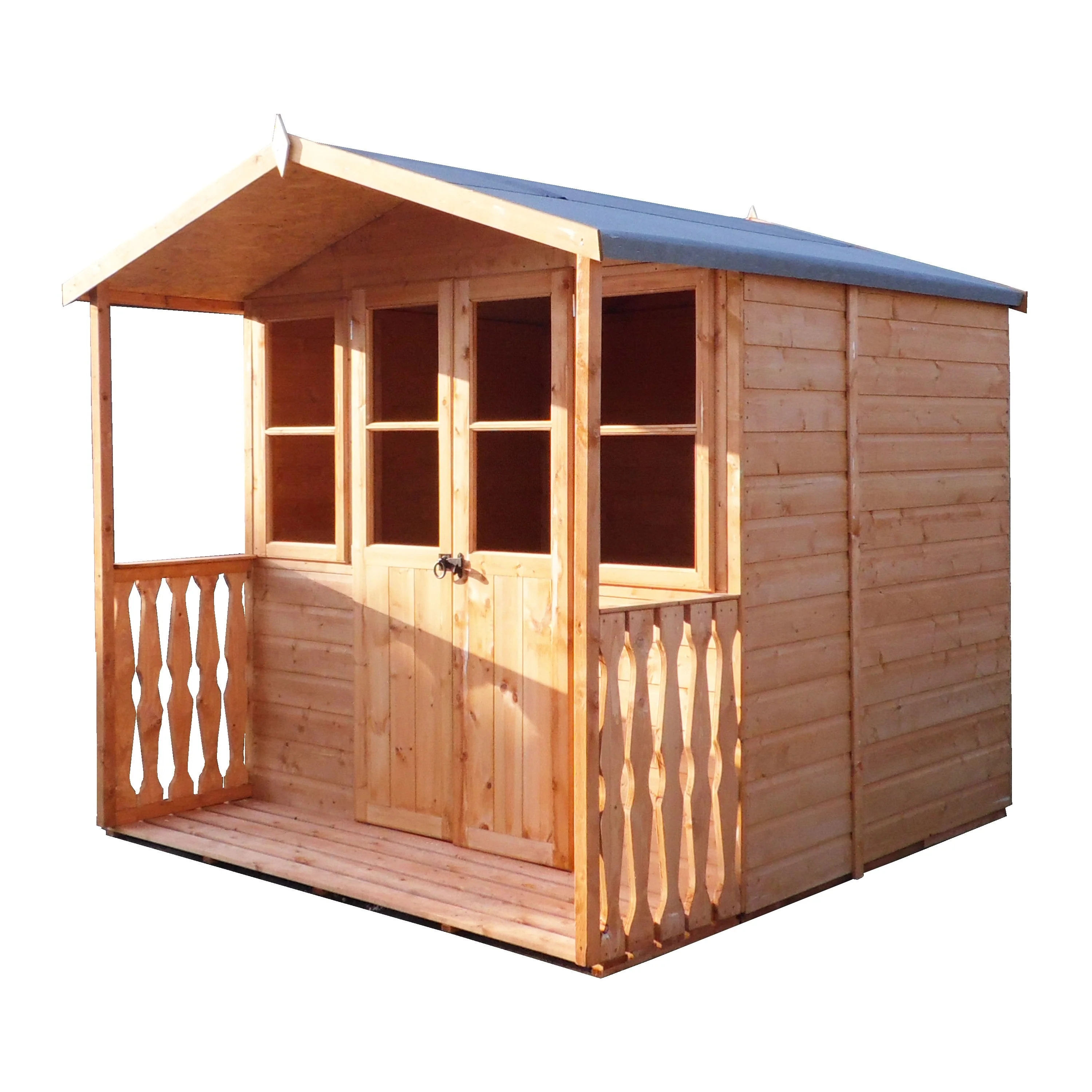 Shire Houghton 6' 8" x 7' 4" Apex Summerhouse - Premium Dip Treated Shiplap - Image 3