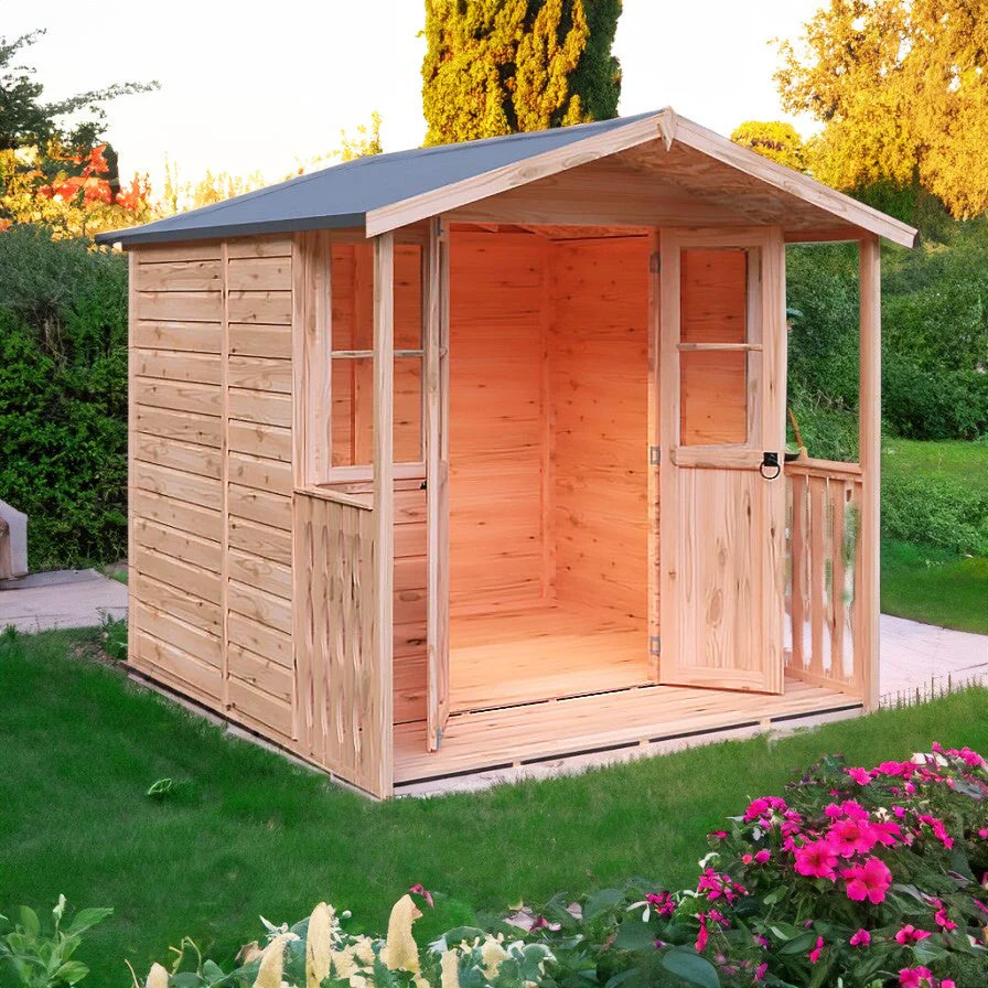 Shire Houghton 6' 8" x 7' 4" Apex Summerhouse - Premium Dip Treated Shiplap - Image 7