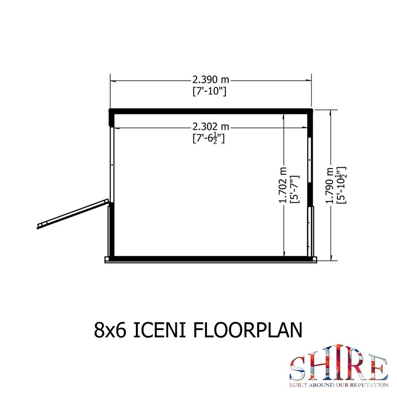 Shire Iceni 8' 3" x 6' 3" Pent Potting Shed - Premium Dip Treated Shiplap - Image 8