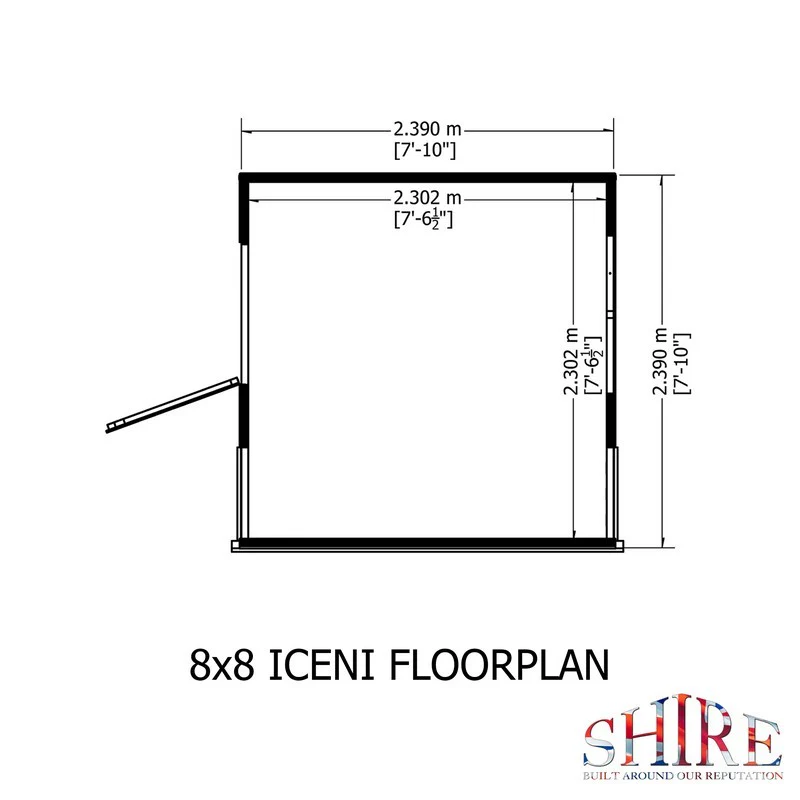 Shire Iceni 8' 3" x 8' 3" Pent Potting Shed - Premium Dip Treated Shiplap - Image 9