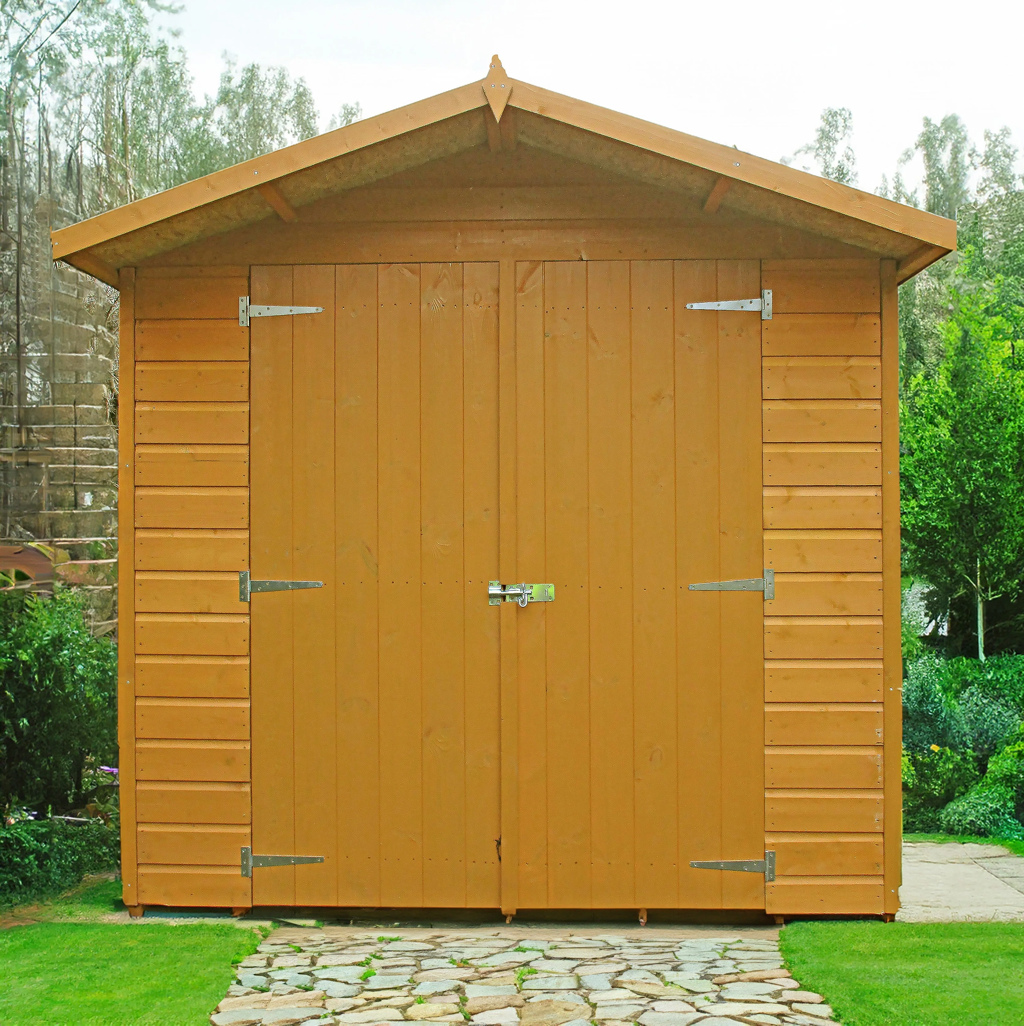 Jersey 12' 9" x 6' 8" Apex Shed - Premium Dip Treated Shiplap - Image 6