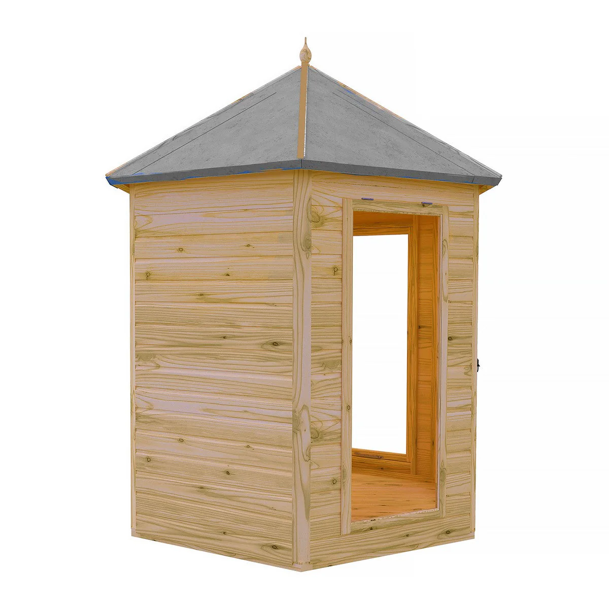 Shire Kendall 5' 10" x 7' Hexagonal Hip Summerhouse - Premium Dip Treated Tongue & Groove - Image 6