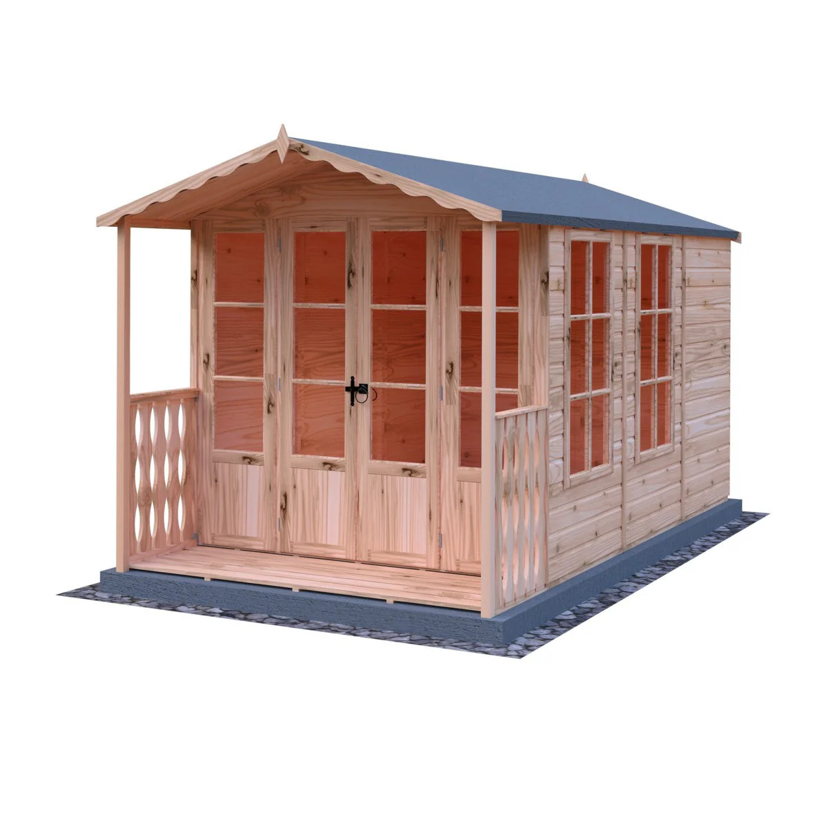 Shire Kensington 9' 6" x 6' 8" Apex Summerhouse - Premium Dip Treated Shiplap - Image 2