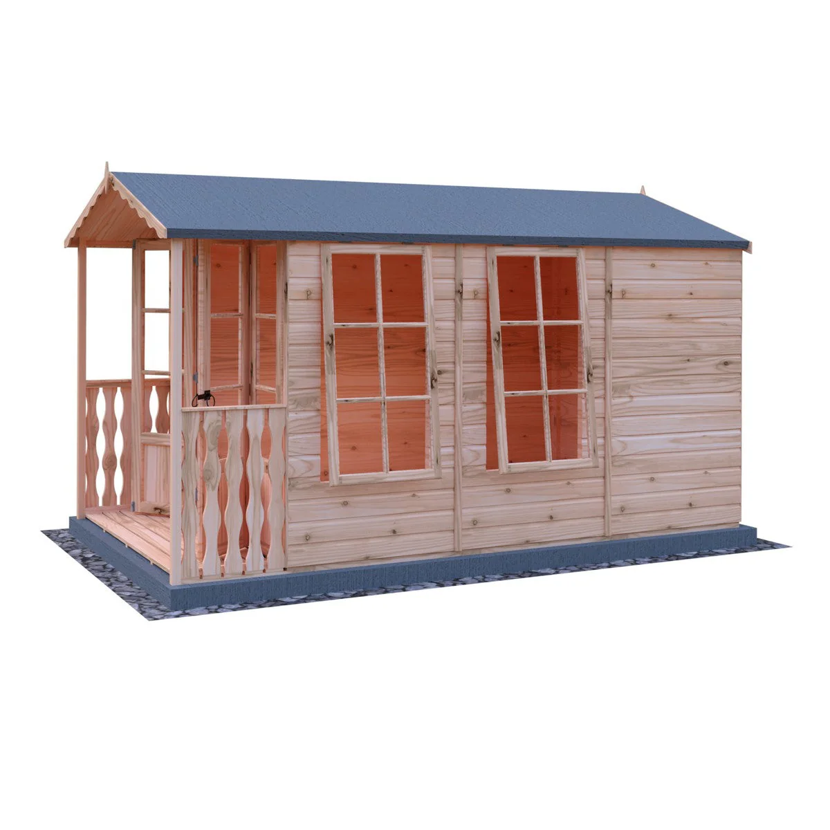 Shire Kensington 9' 6" x 6' 8" Apex Summerhouse - Premium Dip Treated Shiplap - Image 6
