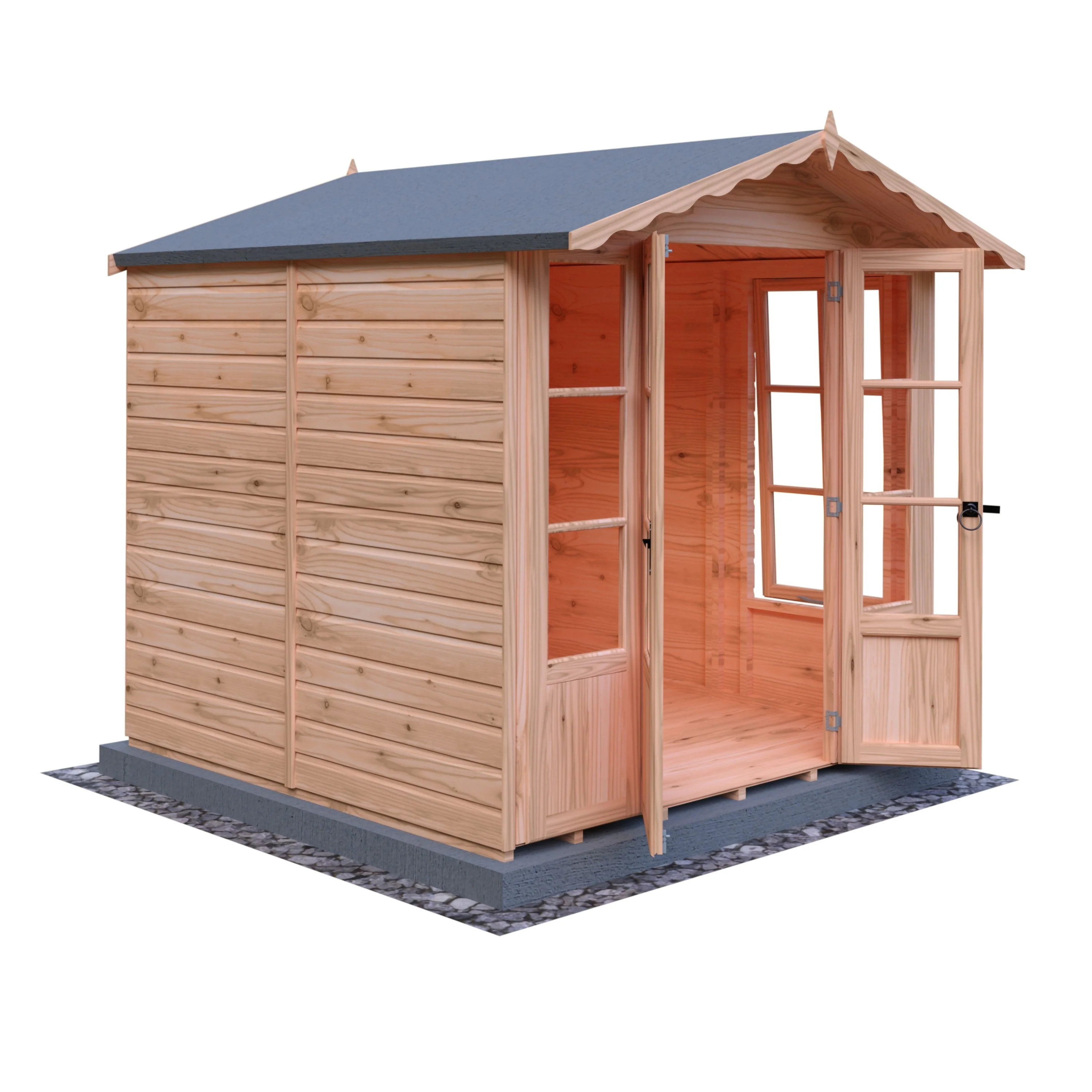 Kensington 6' 3" x 6' 8" Apex Summerhouse - Premium Dip Treated Shiplap - Image 2