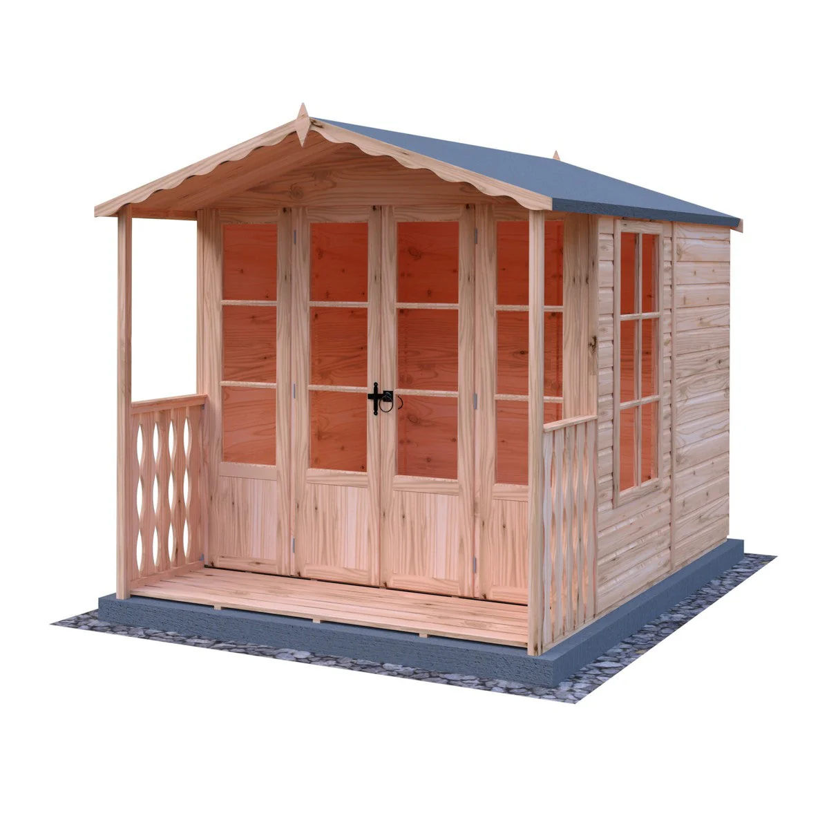 Shire Kensington 6' 3" x 6' 8" Apex Summerhouse - Premium Dip Treated Shiplap - Image 2
