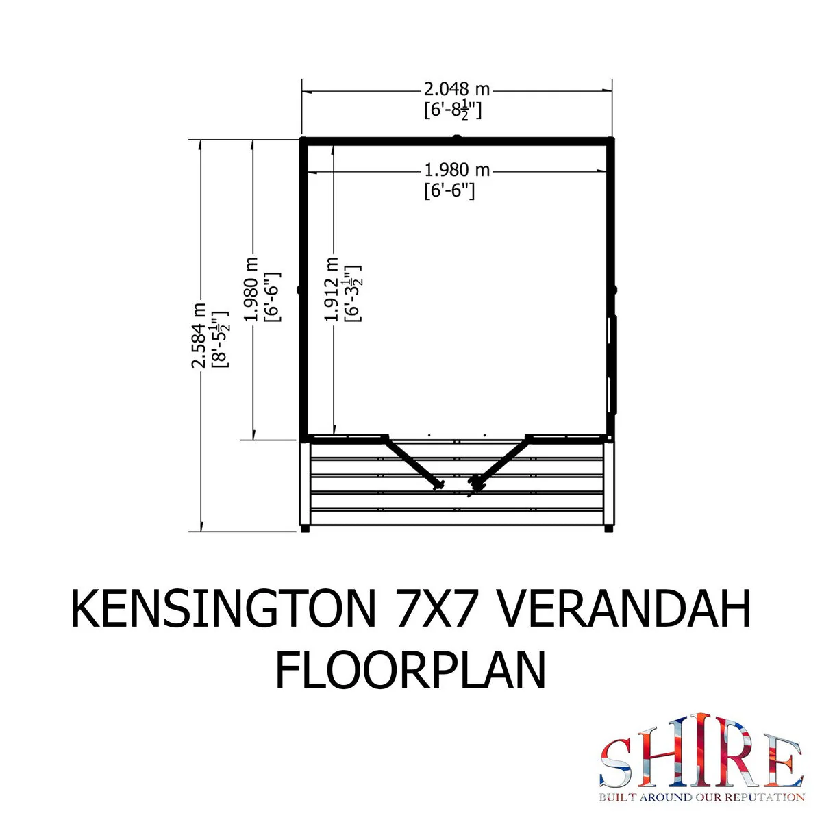 Shire Kensington 6' 3" x 6' 8" Apex Summerhouse - Premium Dip Treated Shiplap - Image 3