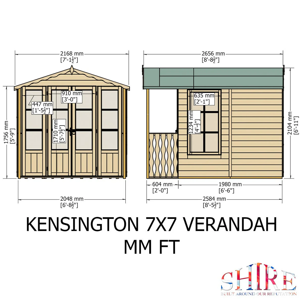Shire Kensington 6' 3" x 6' 8" Apex Summerhouse - Premium Dip Treated Shiplap - Image 4