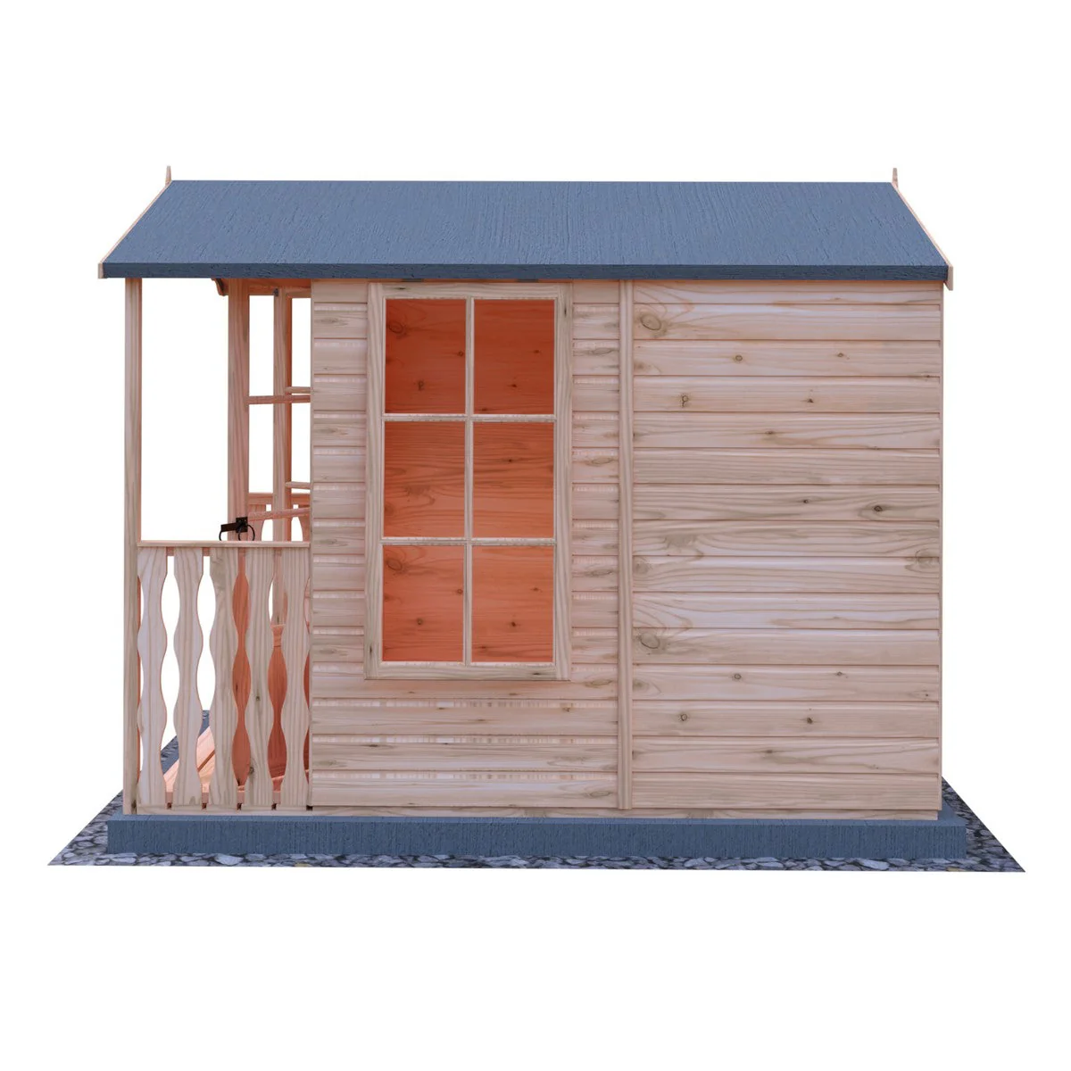 Shire Kensington 6' 3" x 6' 8" Apex Summerhouse - Premium Dip Treated Shiplap - Image 5