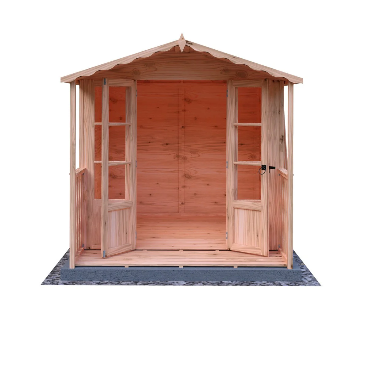 Shire Kensington 6' 3" x 6' 8" Apex Summerhouse - Premium Dip Treated Shiplap - Image 7