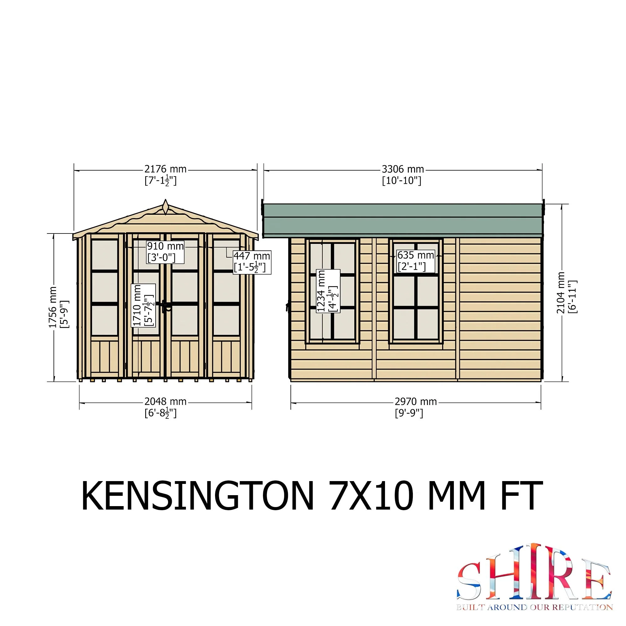 Shire Kensington Shiplap Garden Summerhouse 7' x 10' - Image 4