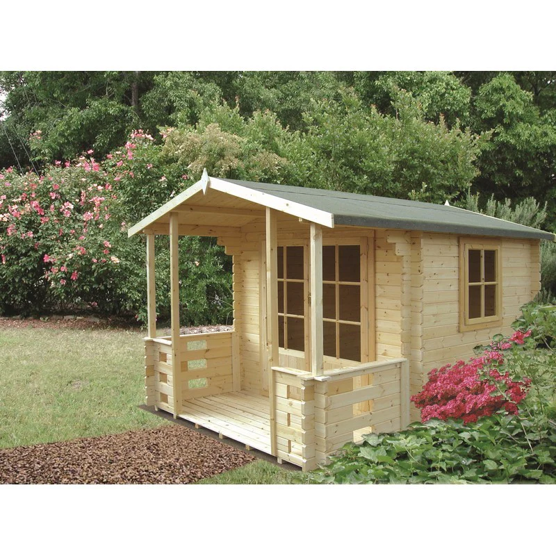 Shire Kesteven 7' 10" x 9' 9" Apex Log Cabin - Premium 70mm Cladding Tongue & Groove - Image 2