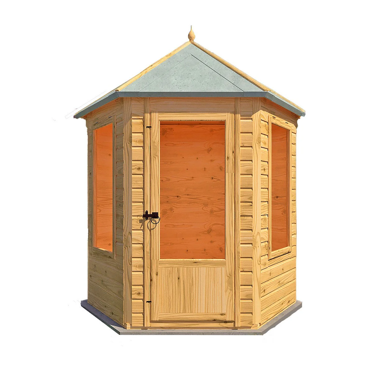 Shire Keswick 5' 10" x 7' Hexagonal Hip Summerhouse - Premium Dip Treated Shiplap - Image 2