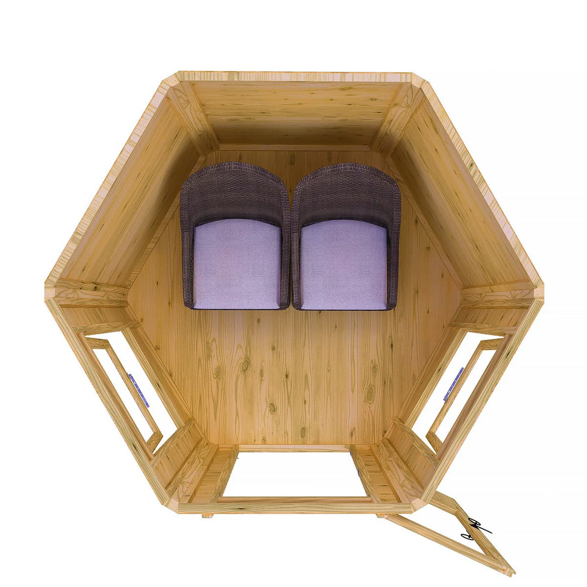 Shire Keswick 5' 10" x 7' Hexagonal Hip Summerhouse - Premium Dip Treated Shiplap - Image 4