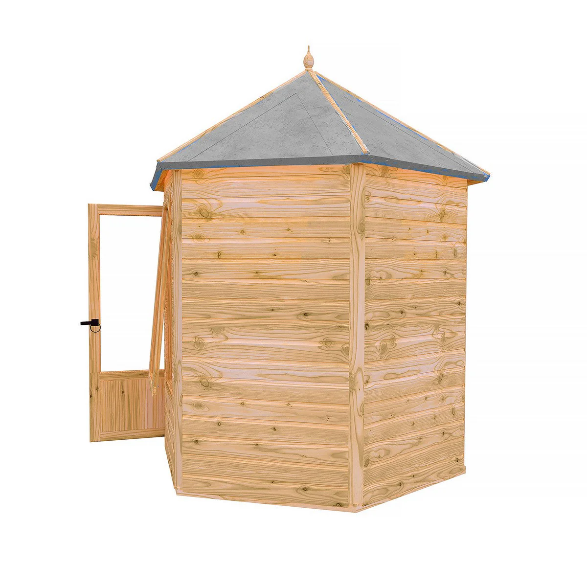 Shire Keswick 5' 10" x 7' Hexagonal Hip Summerhouse - Premium Dip Treated Shiplap - Image 6