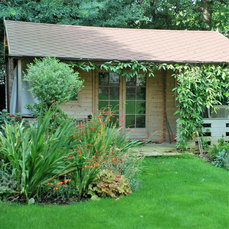 Shire Kingswood 17' 8" x 19' 4" Reverse Apex Log Cabin - Premium 44mm Cladding Tongue & Groove - Image 3