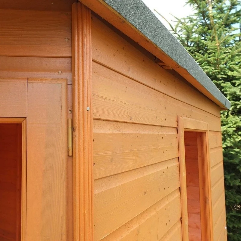 Shire Larkspur 10' 4" x 10' 4" Apex Summerhouse - Premium Coated Shiplap - Image 2