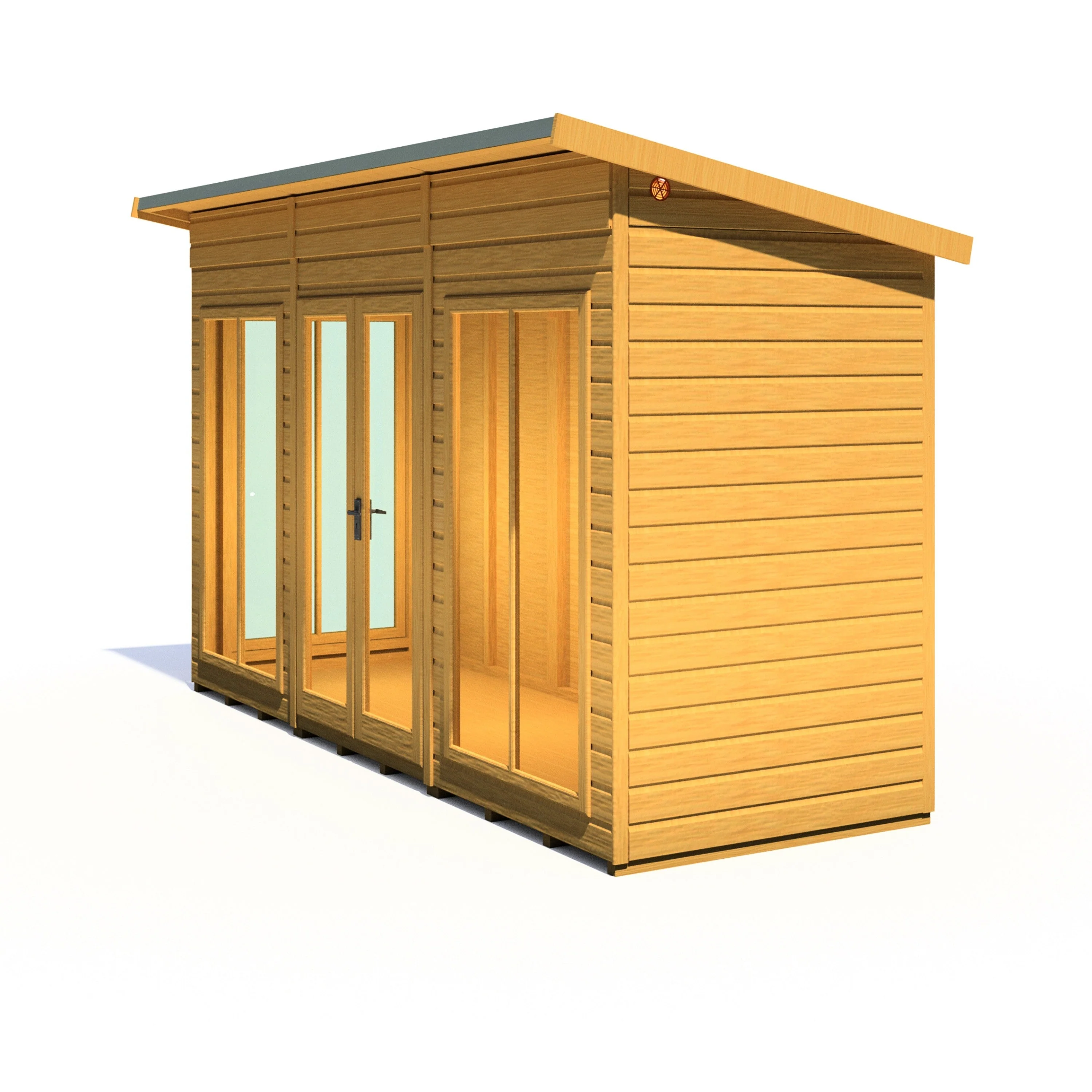 Shire Lela 3' 10" x 11' 8" Pent Summerhouse - Premium Dip Treated Shiplap - Image 7