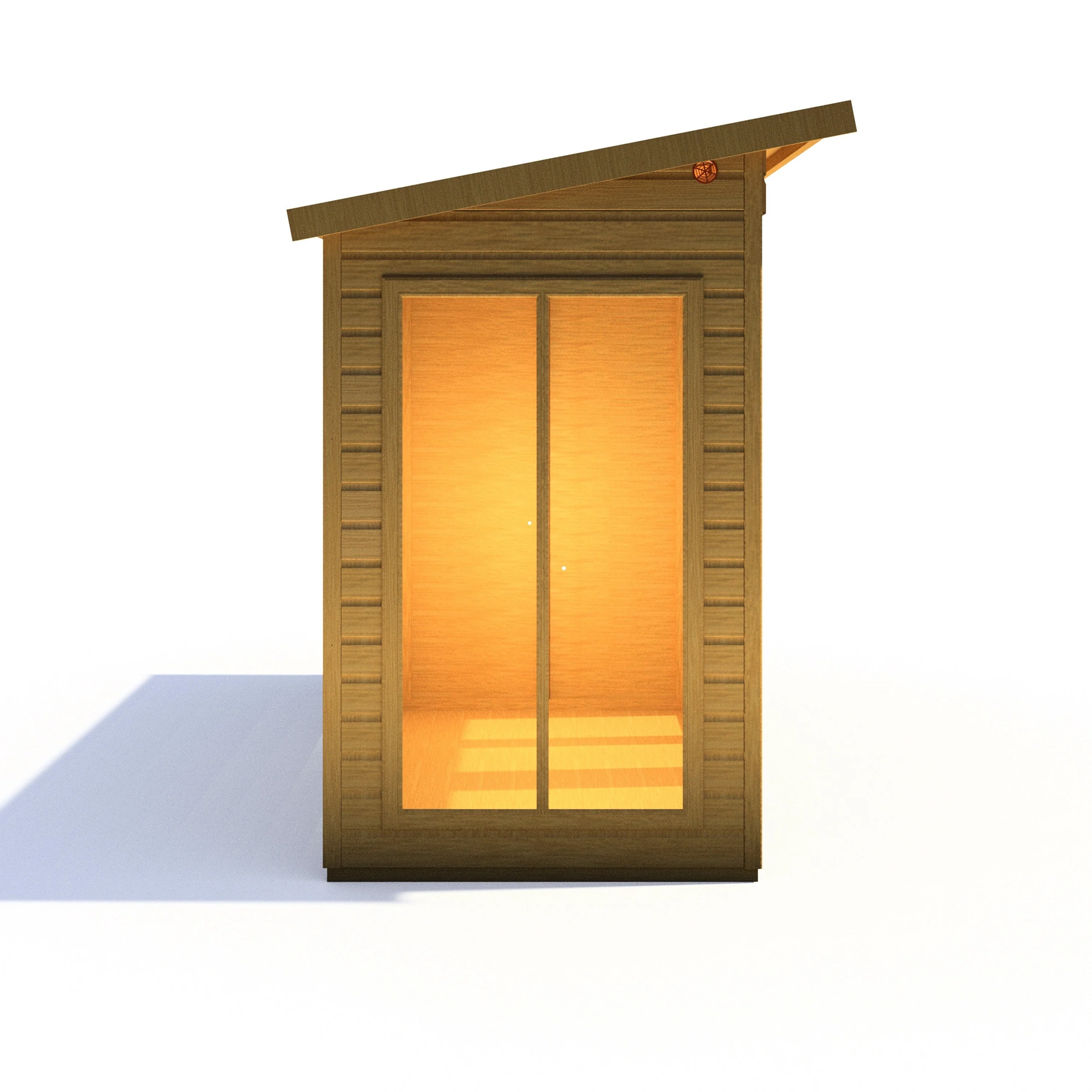 Shire Lela 3' 10" x 11' 8" Pent Summerhouse with Side Shed - Premium Dip Treated Shiplap - Image 8