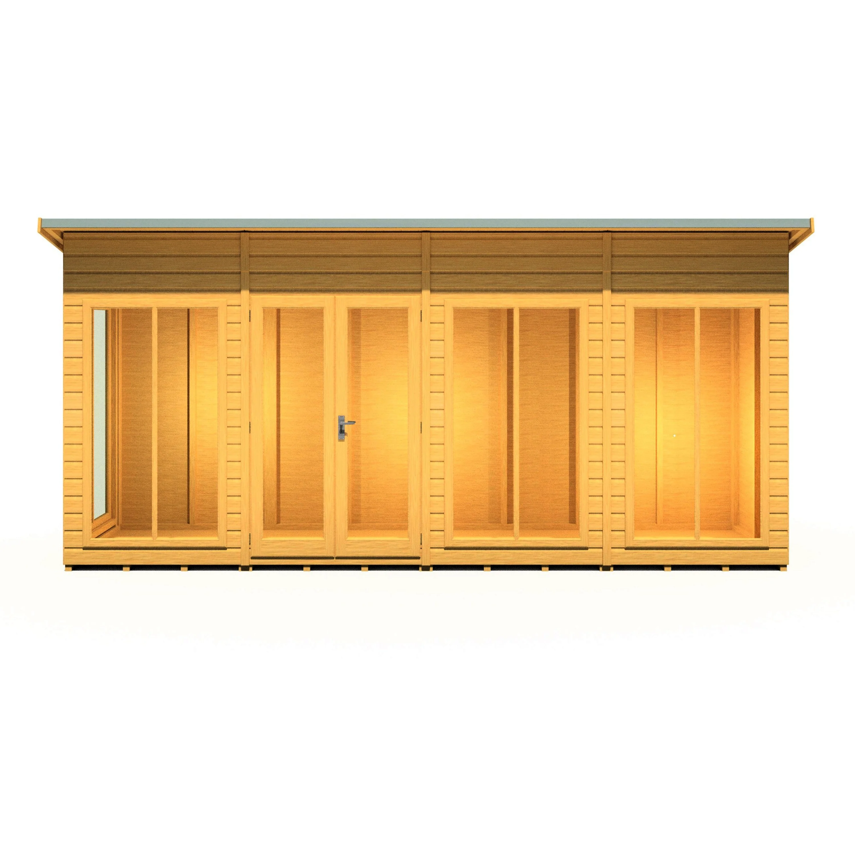 Shire Lela 3' 10" x 15' 7" Pent Summerhouse - Premium Dip Treated Shiplap - Image 11