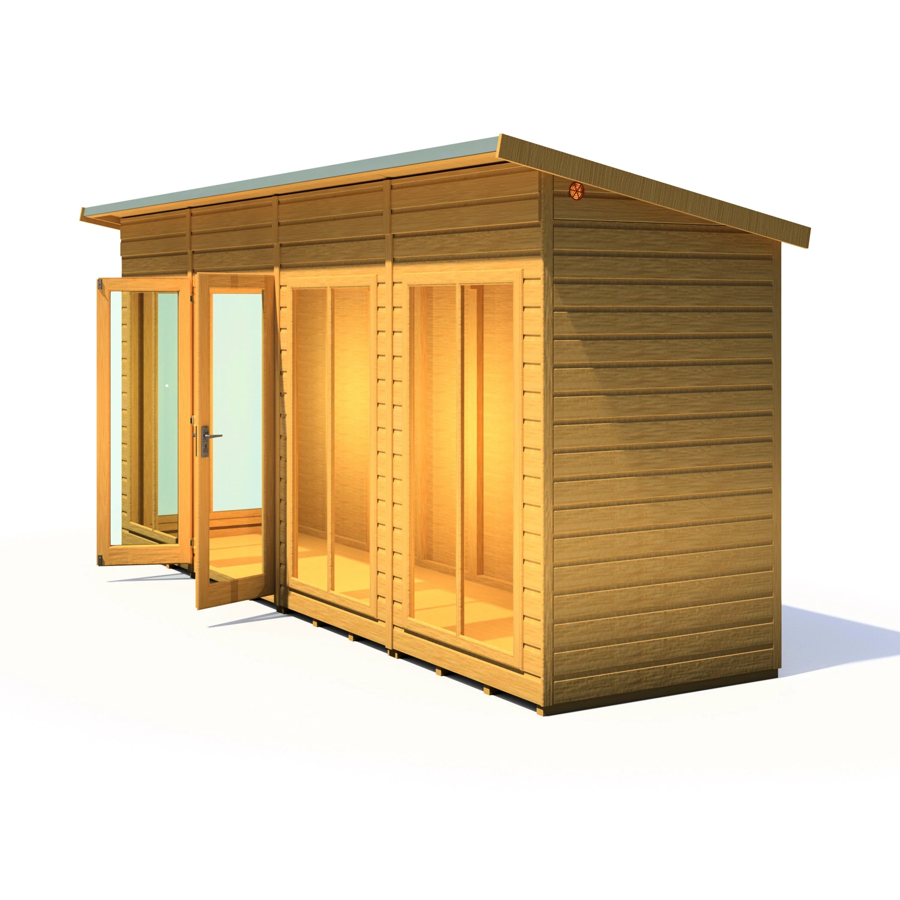 Shire Lela 3' 10" x 15' 7" Pent Summerhouse - Premium Dip Treated Shiplap - Image 6