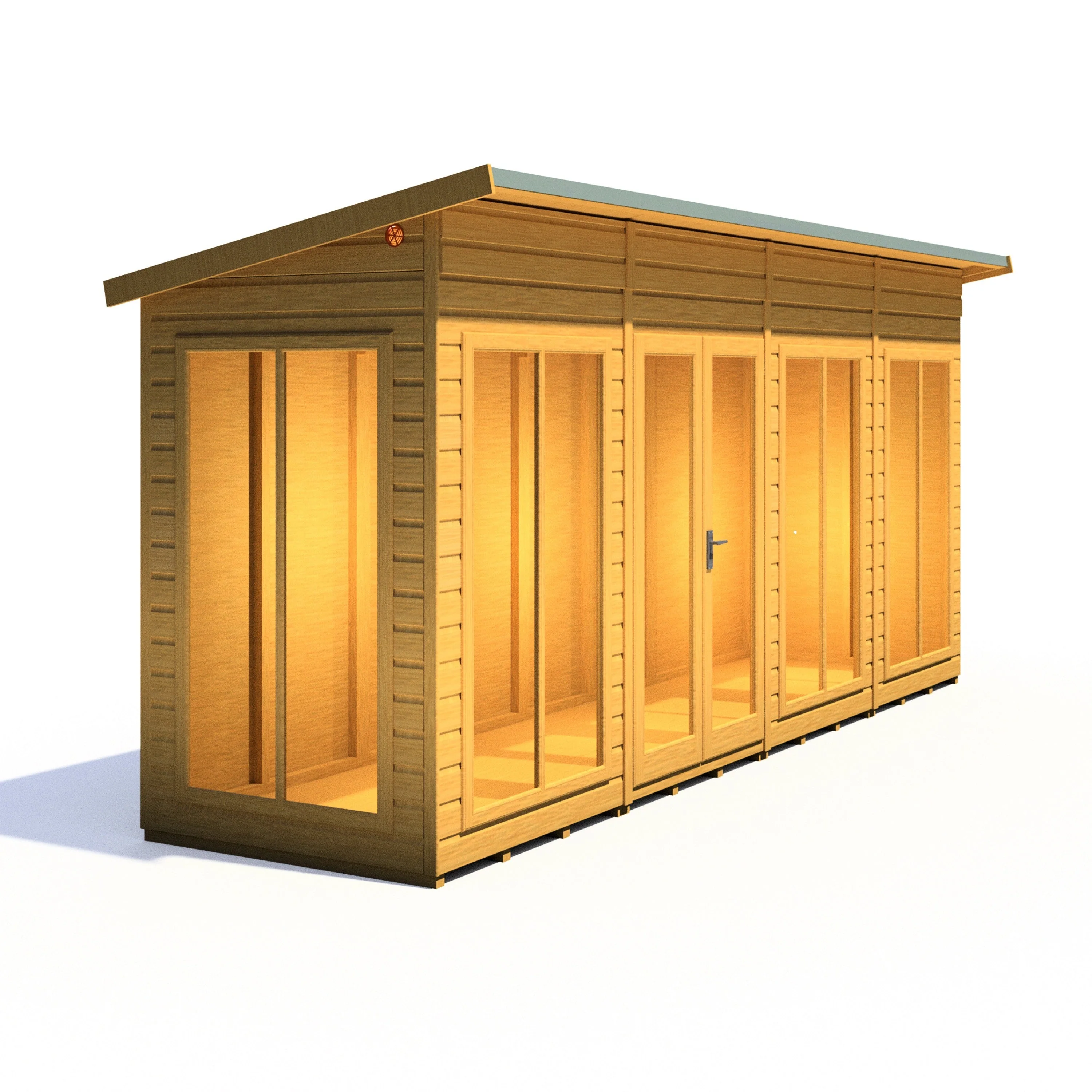 Shire Lela 3' 10" x 15' 7" Pent Summerhouse - Premium Dip Treated Shiplap - Image 7