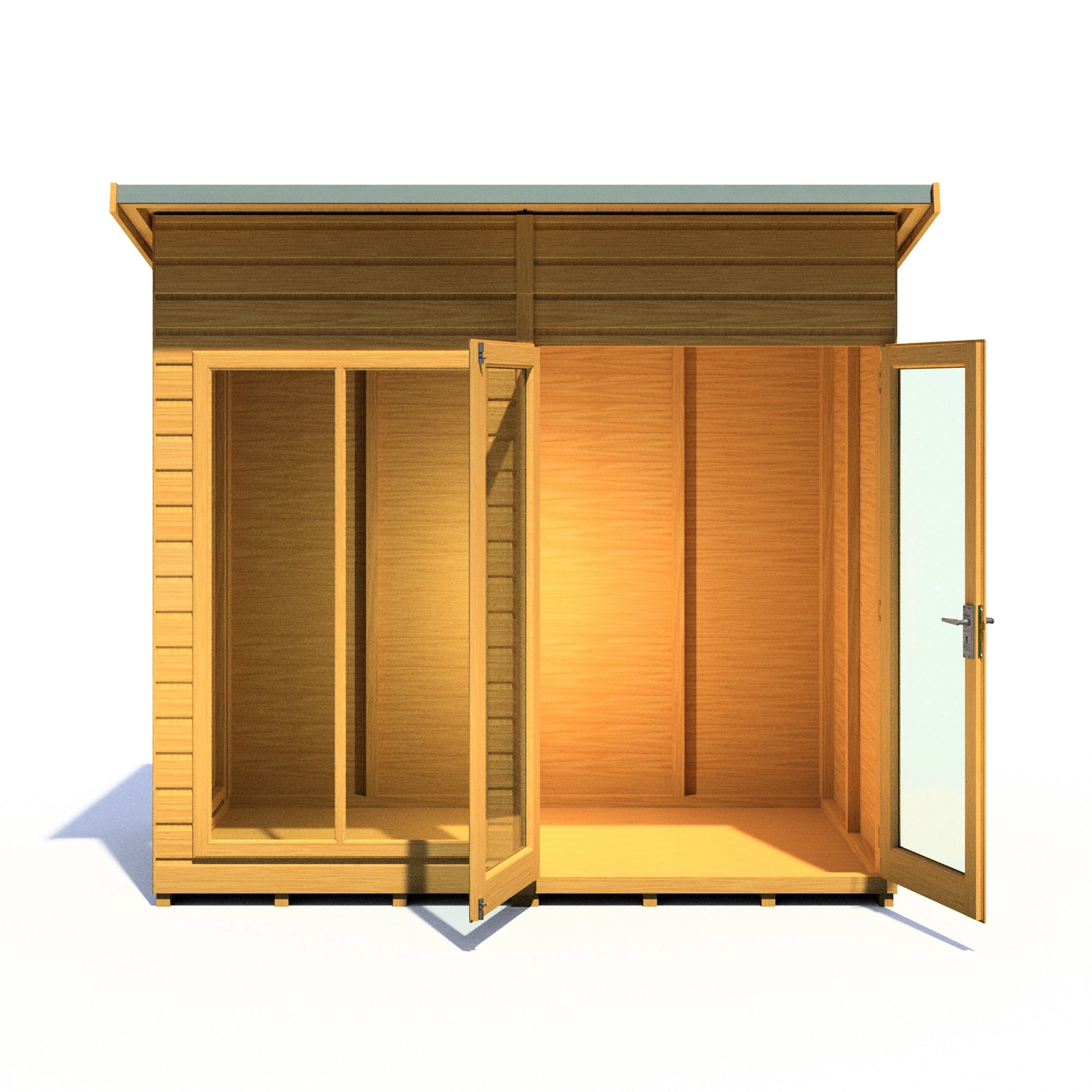 Shire Lela 3' 10" x 7' 9" Pent Summerhouse - Premium Dip Treated Shiplap - Image 2