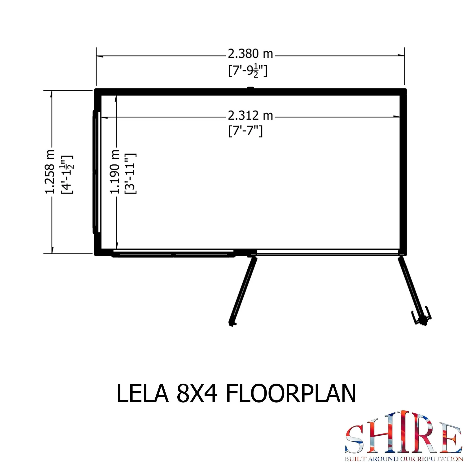 Shire Lela 3' 10" x 7' 9" Pent Summerhouse - Premium Dip Treated Shiplap - Image 3