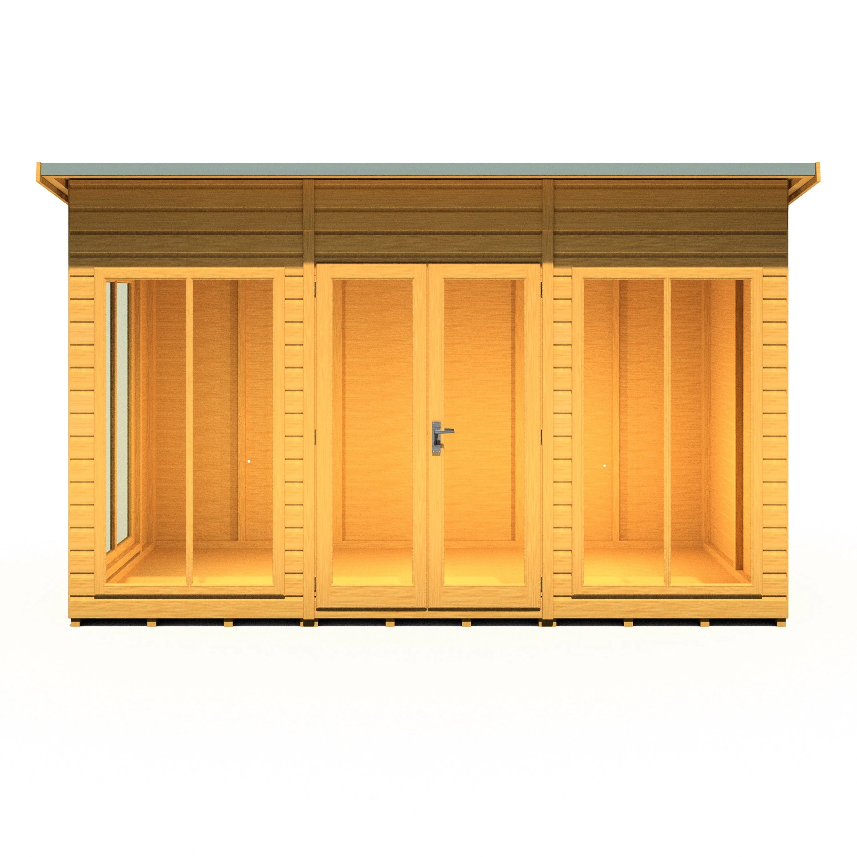 Shire Lela 5' 10" x 11' 8" Pent Summerhouse - Premium Dip Treated Shiplap - Image 10