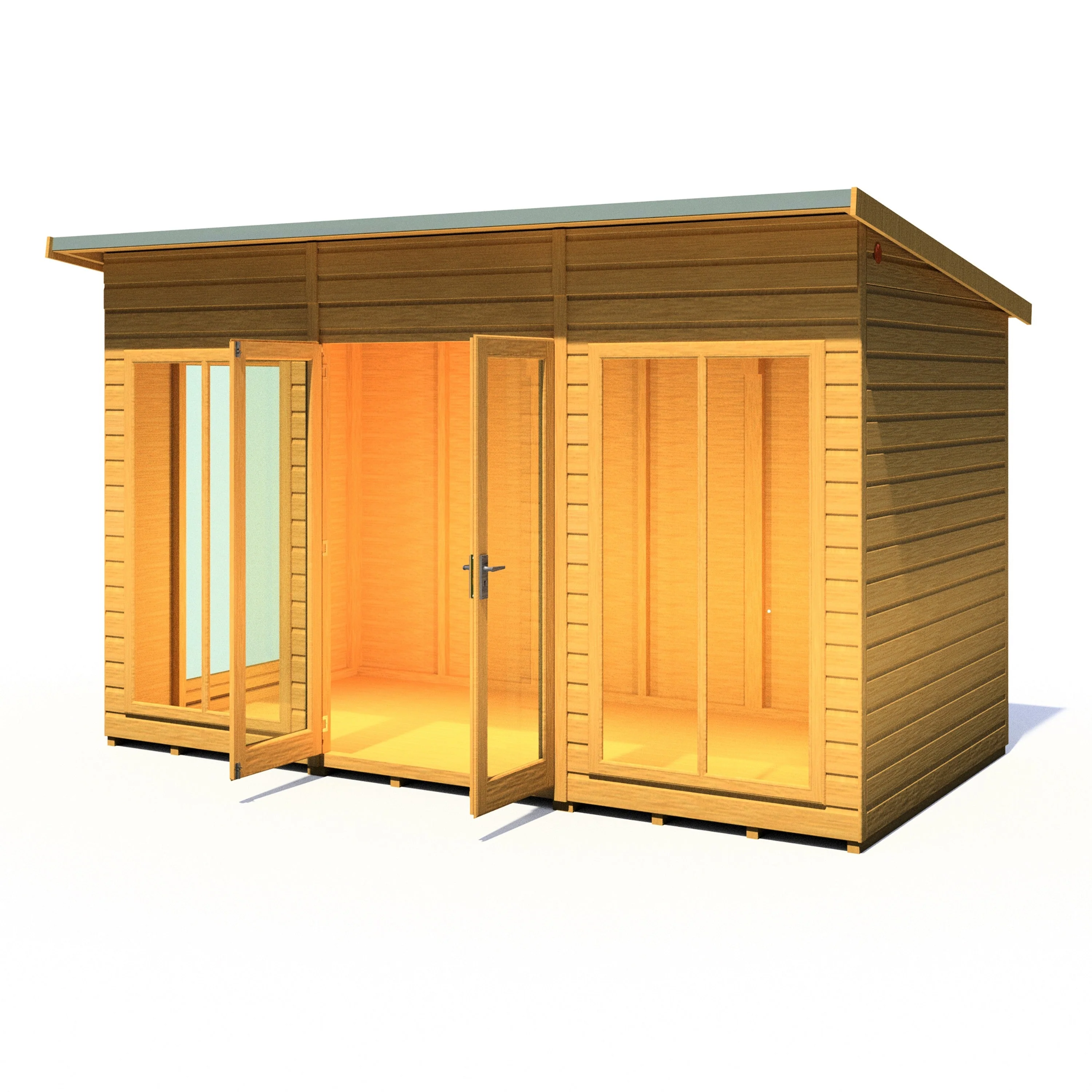 Shire Lela 5' 10" x 11' 8" Pent Summerhouse - Premium Dip Treated Shiplap - Image 5