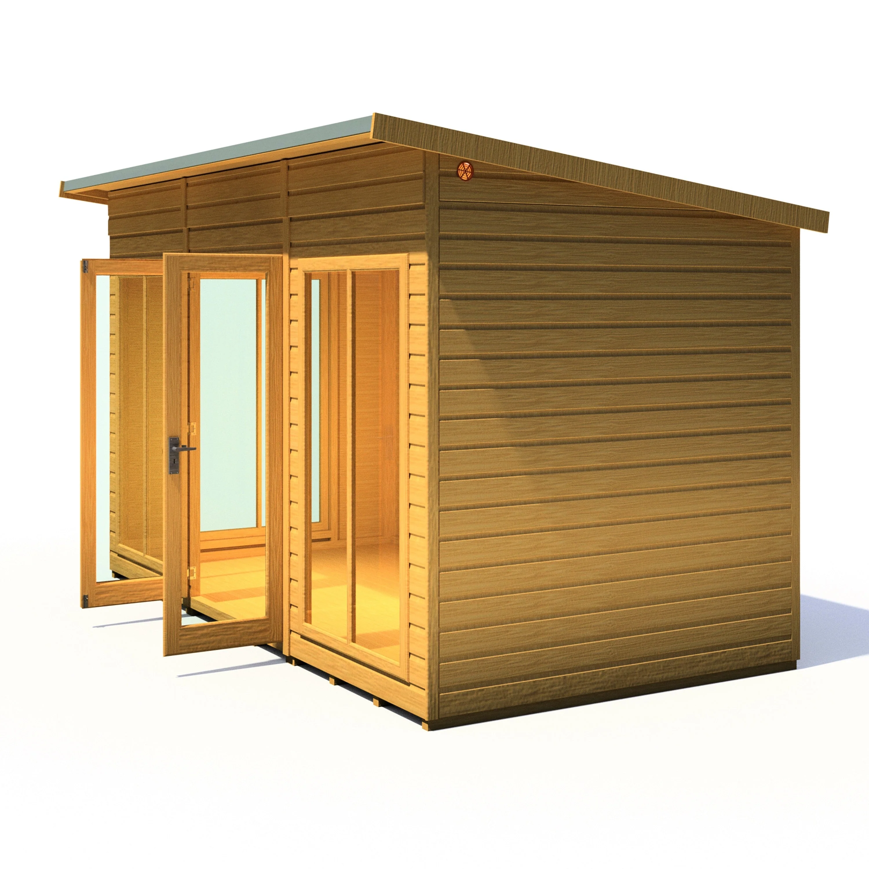 Shire Lela 5' 10" x 11' 8" Pent Summerhouse - Premium Dip Treated Shiplap - Image 6
